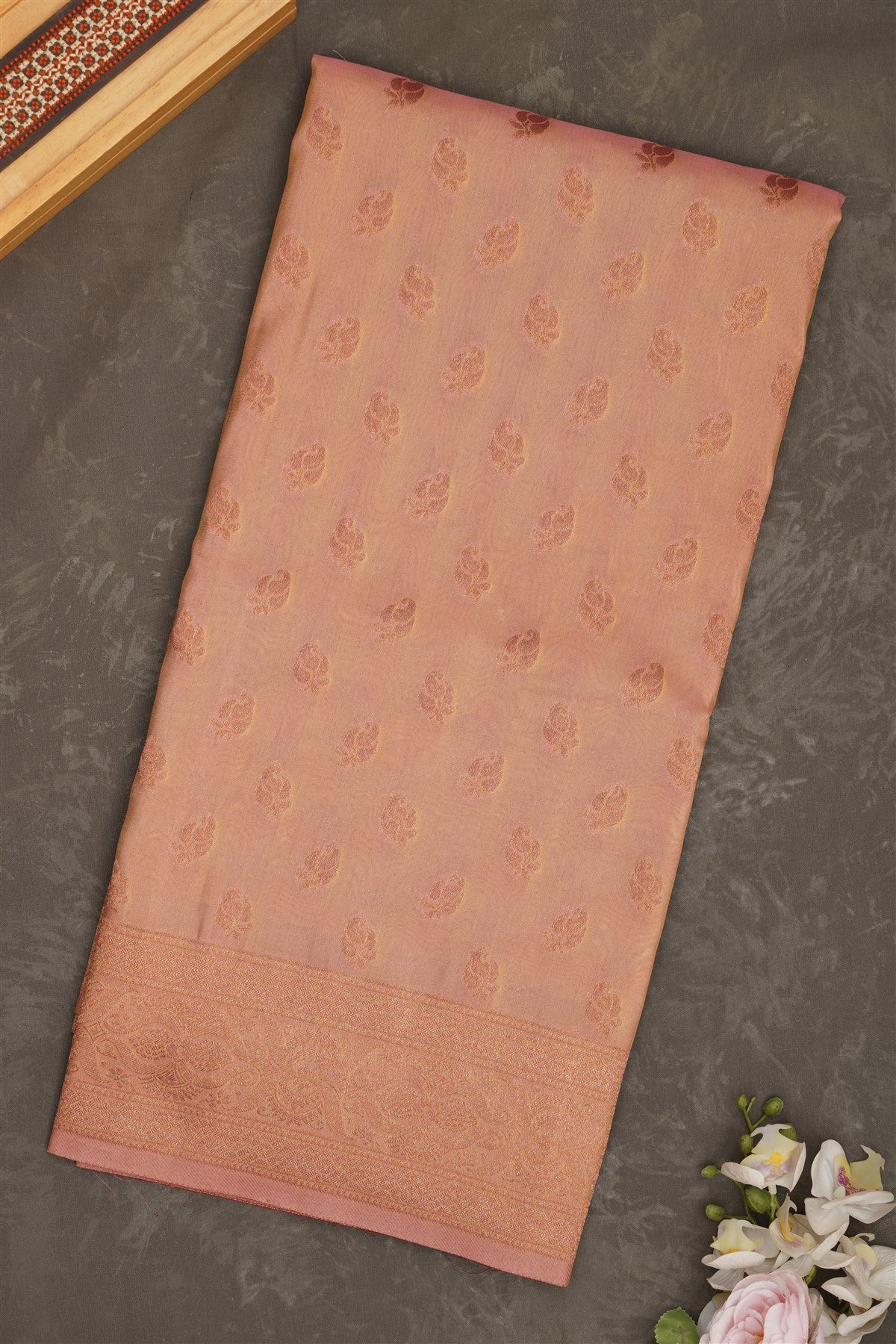 Banarasi Tissue Silk Light Pink Saree