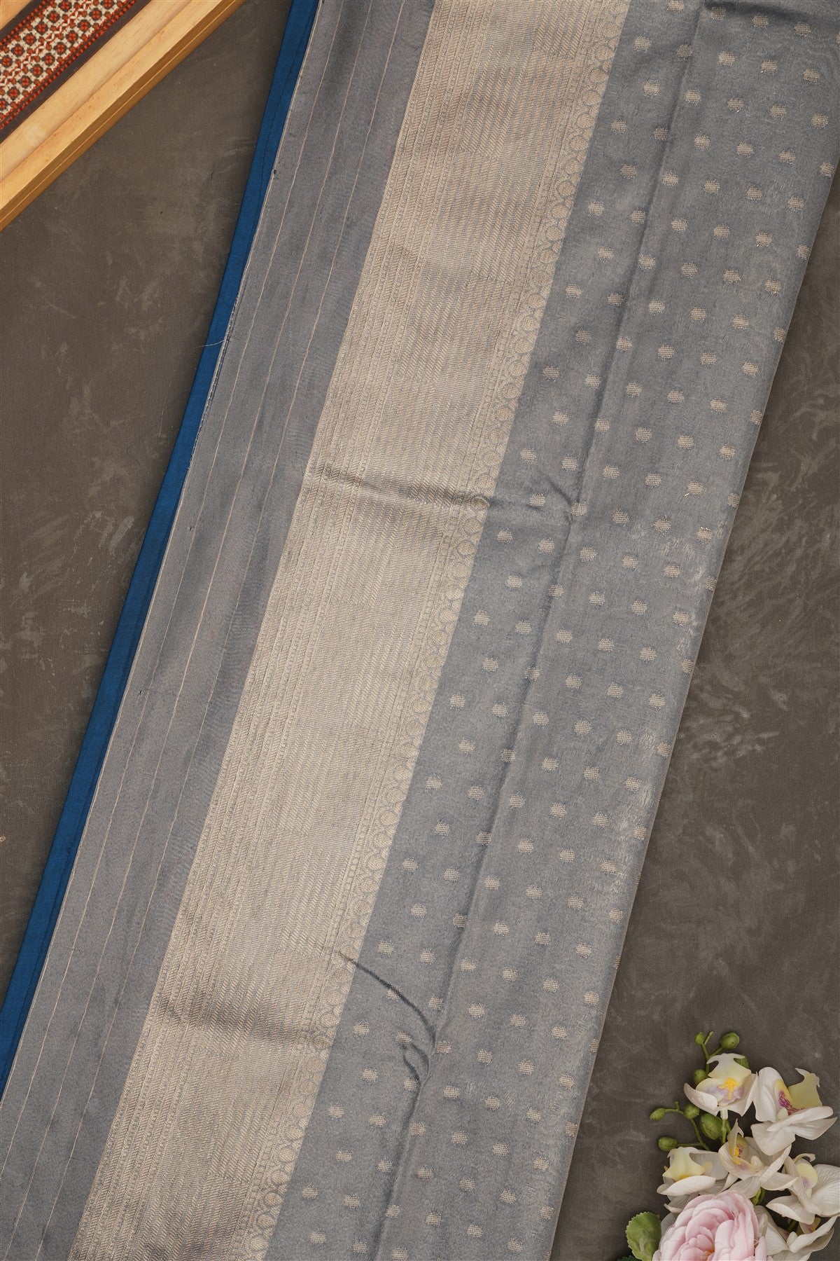 Banarasi Tissue Silk Dark Blue Saree