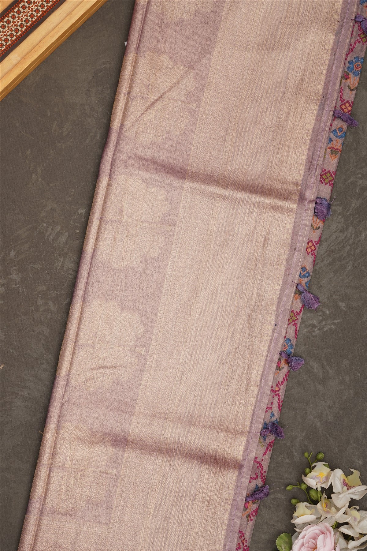 Banarasi Tissue Silk Lavender Saree