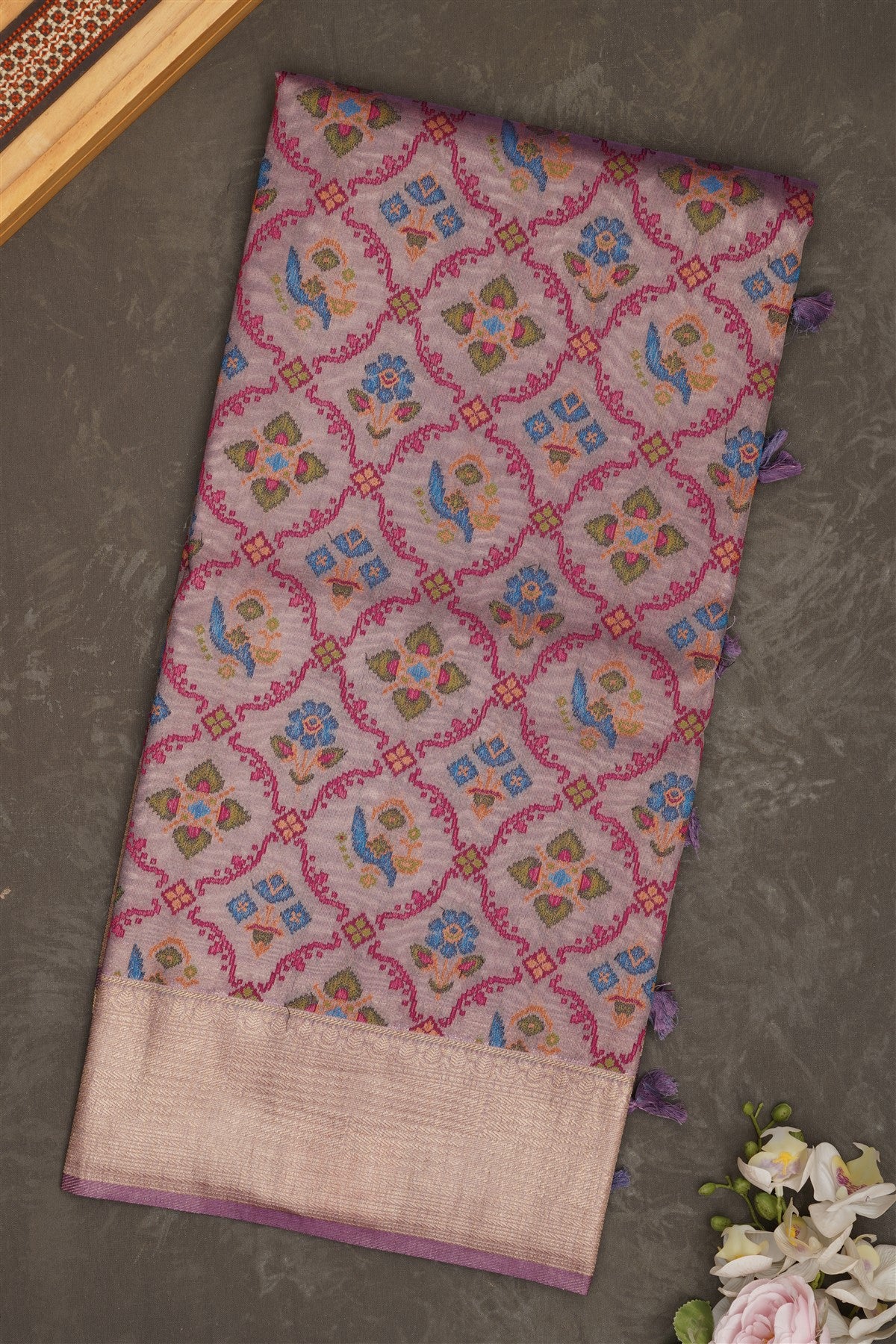 Banarasi Tissue Silk Lavender Saree