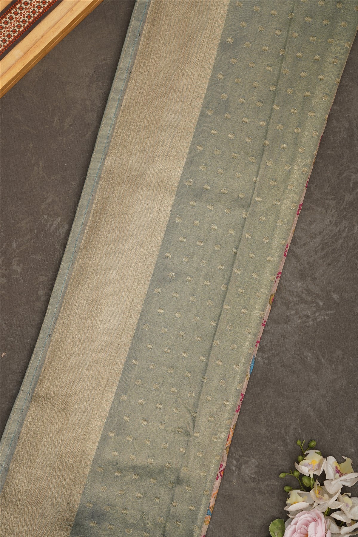 Banarasi Tissue Silk Light Cream Saree