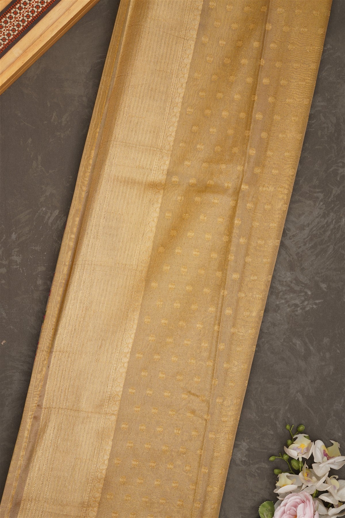 Banarasi Tissue Silk Light Cream Saree
