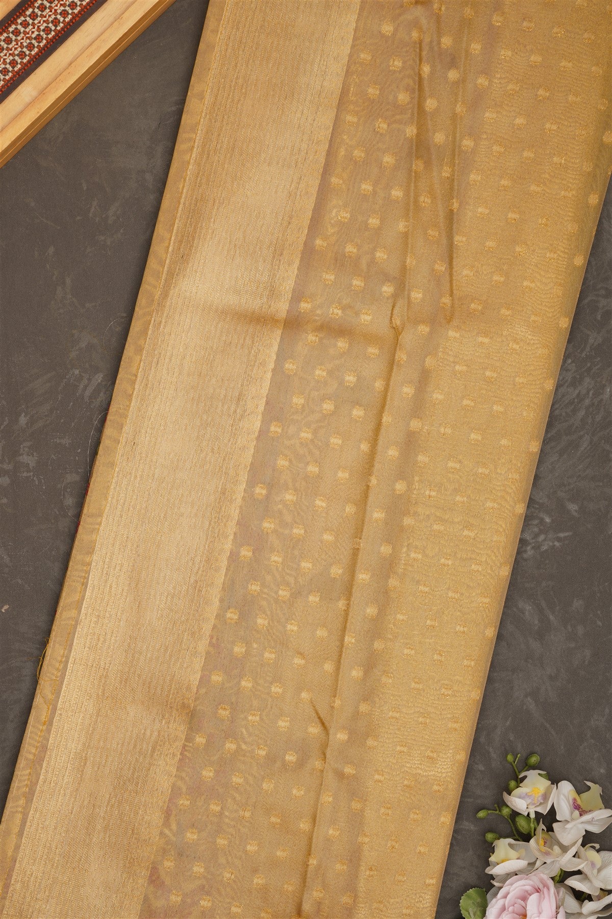 Banarasi Tissue Silk Light Olive Green Saree