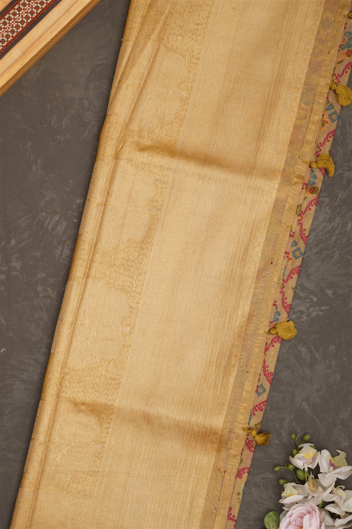 Banarasi Tissue Silk Light Olive Green Saree