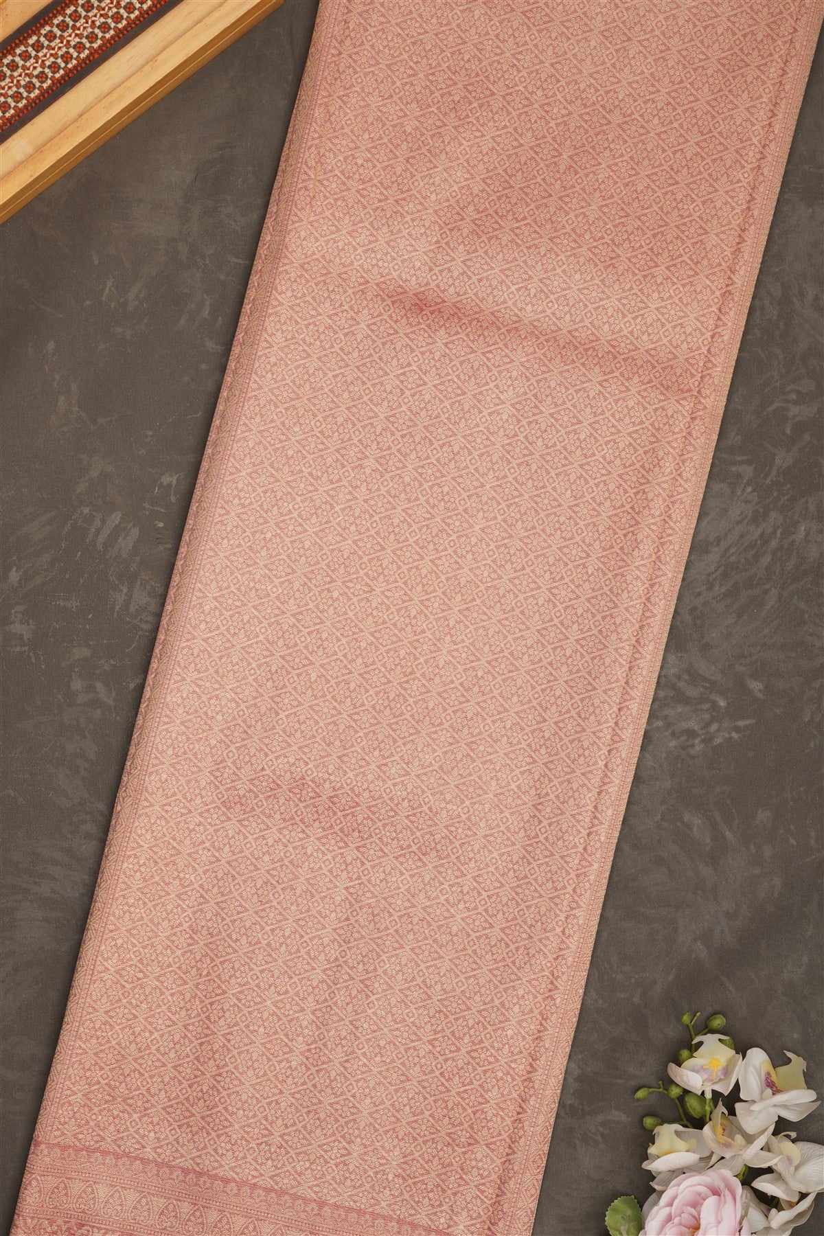 Banarasi Tissue Silk Dusty Pink Saree