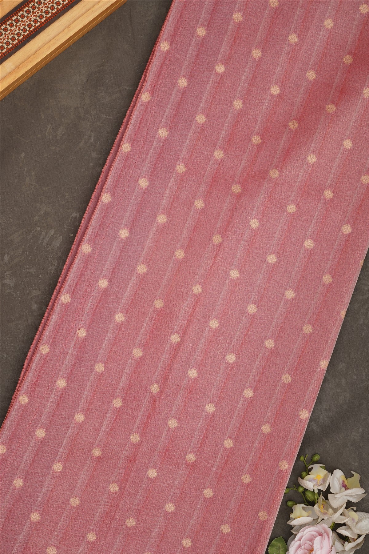 Banarasi Tissue Silk Dusty Pink Saree