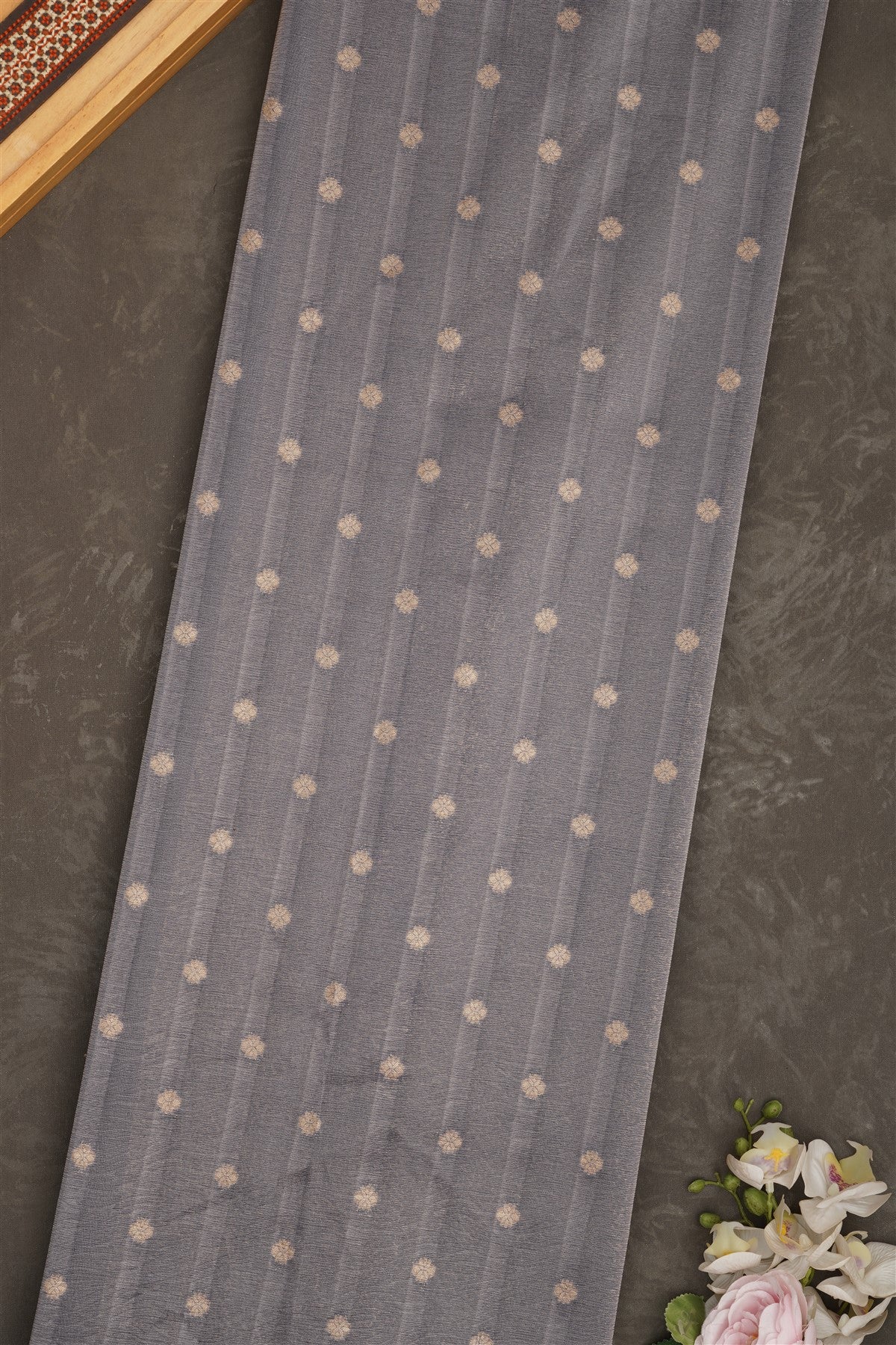 Banarasi Tissue Silk Navy Blue Saree