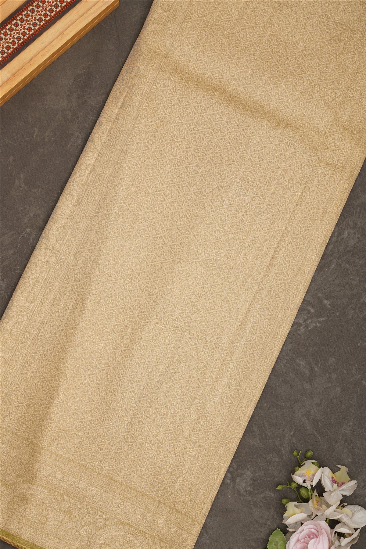 Banarasi Tissue Silk Olive Green Saree