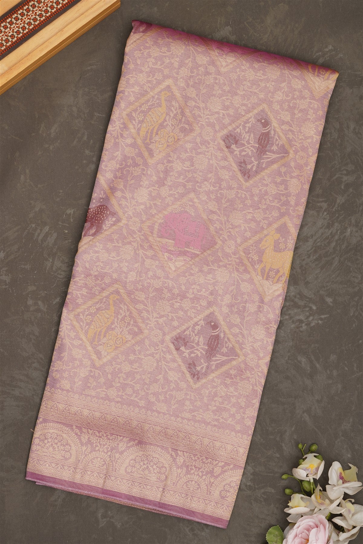 Banarasi Tissue Silk Purple Saree