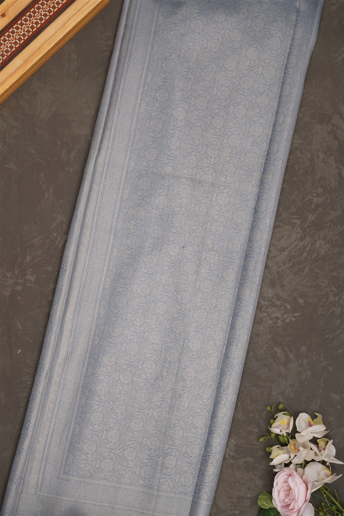 Banarasi Tissue Silk Light Blue Saree