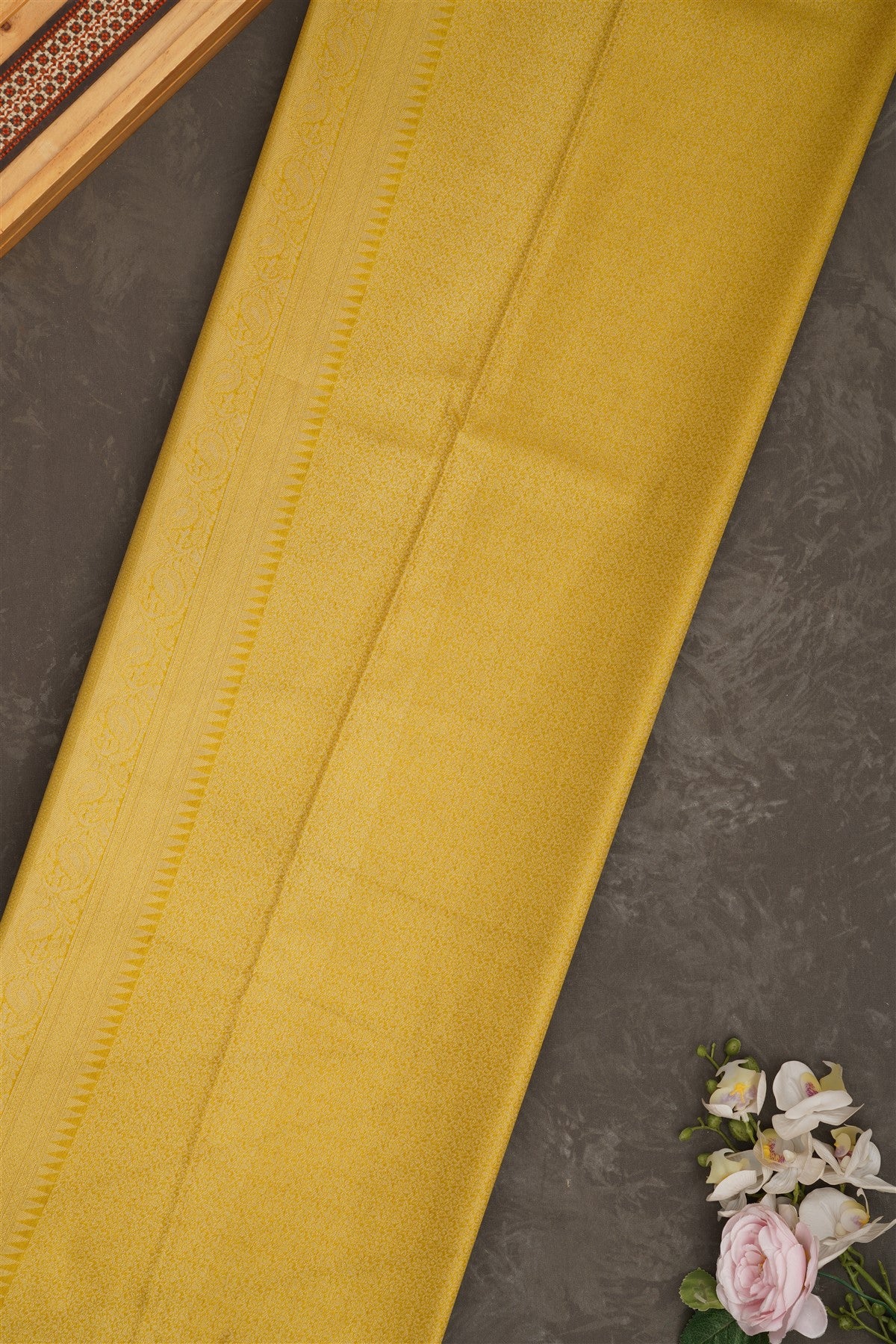 Banarasi Tissue Silk Olive Green Saree