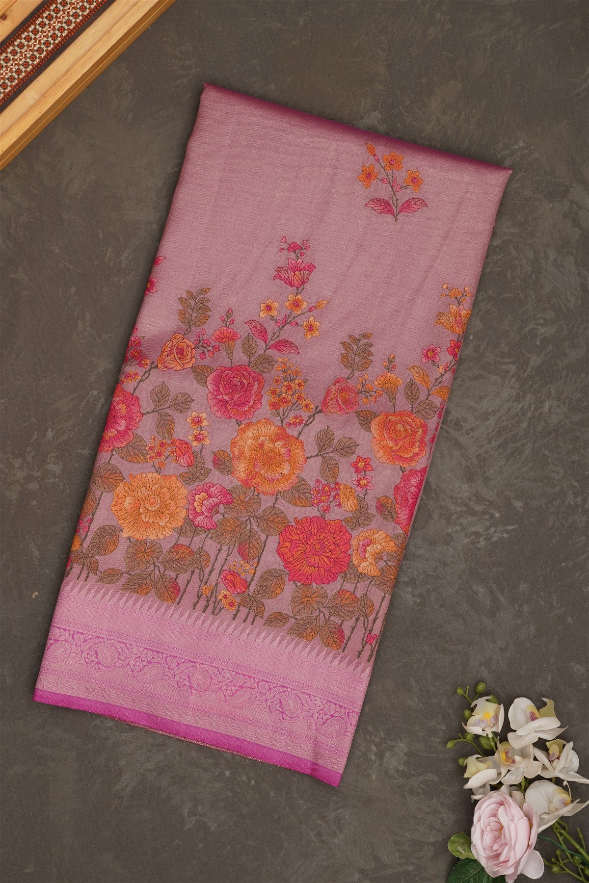 Banarasi Tissue Silk Purple Saree
