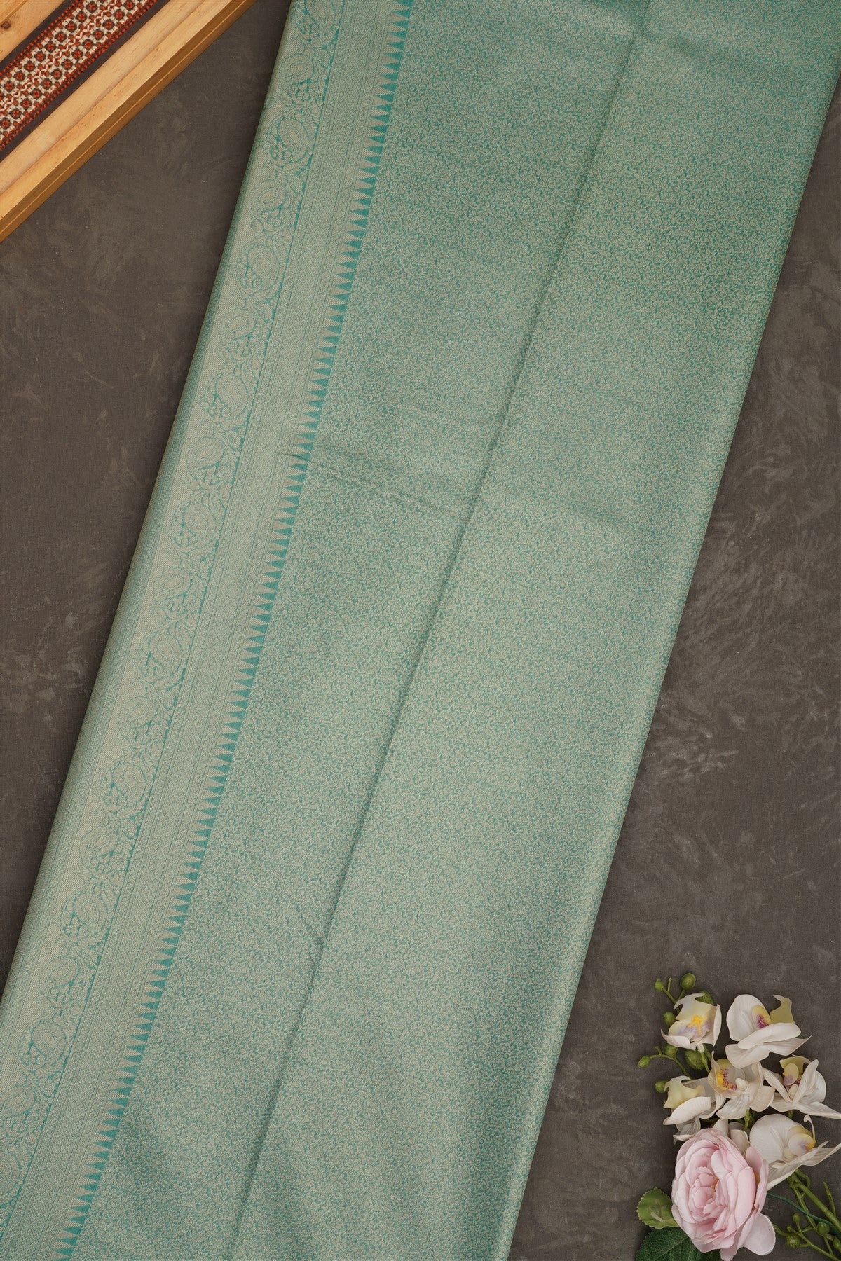 Banarasi Tissue Silk Sea Green Saree