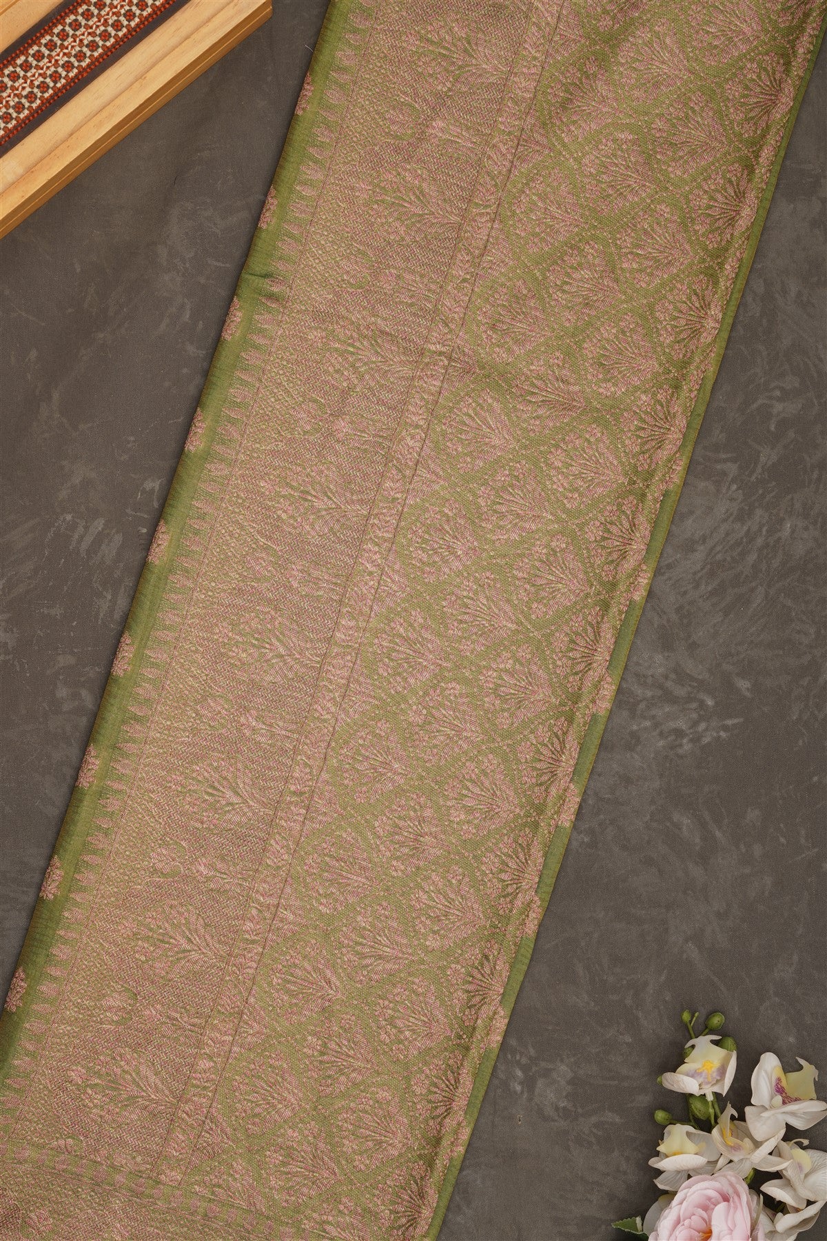 Banarasi Tissue Silk Green Saree
