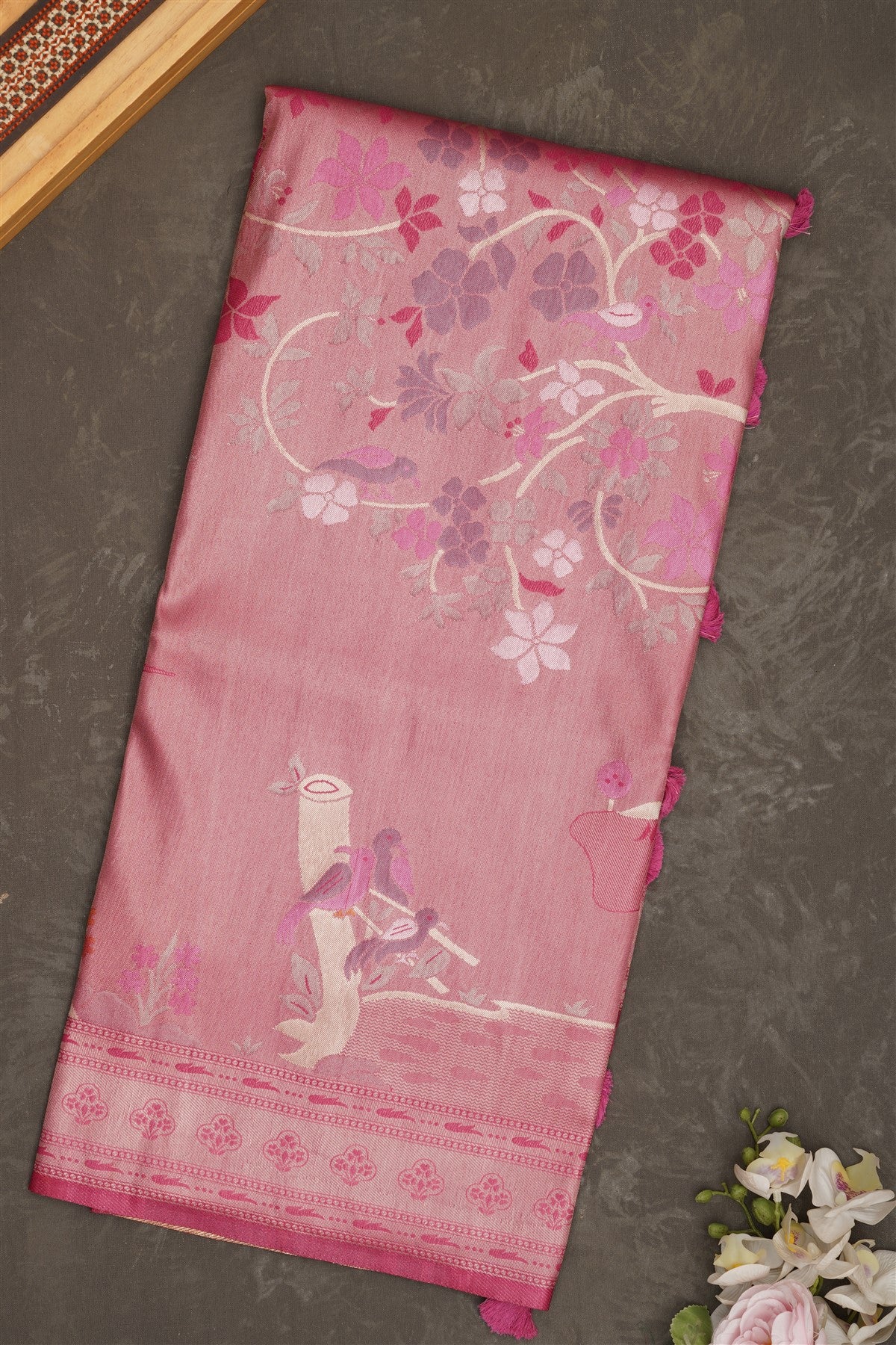 Banarasi Tissue Silk Light Purple Saree