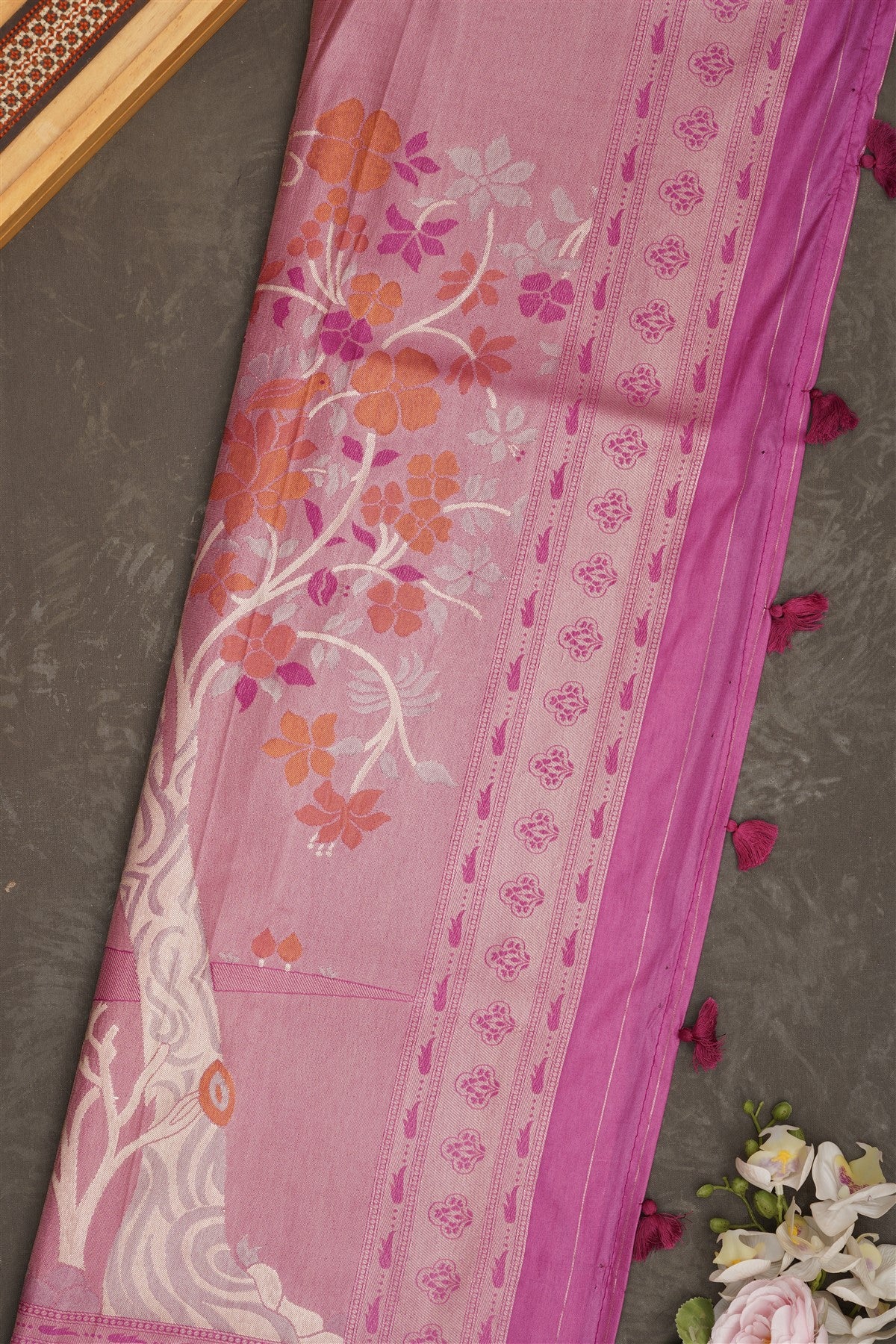 Banarasi Tissue Silk Purple Saree
