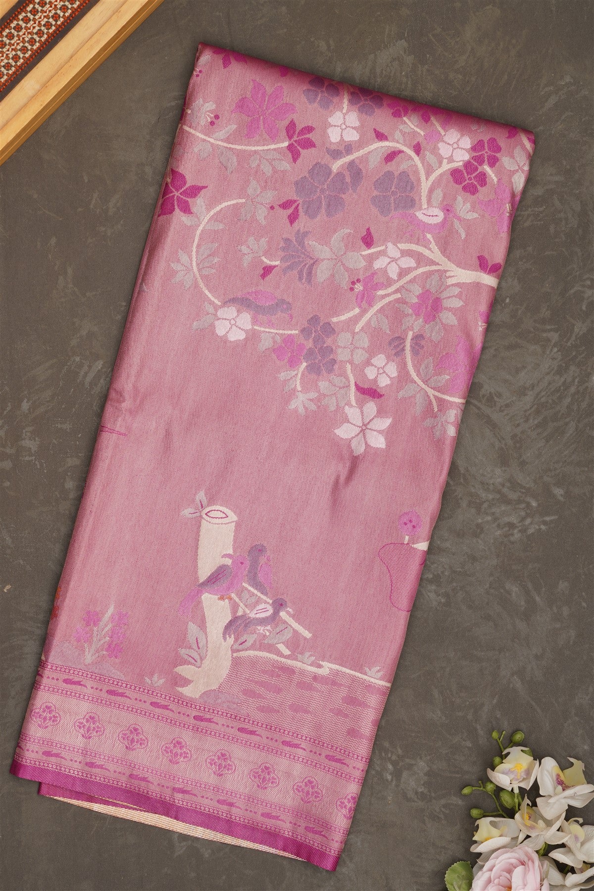 Banarasi Tissue Silk Purple Saree