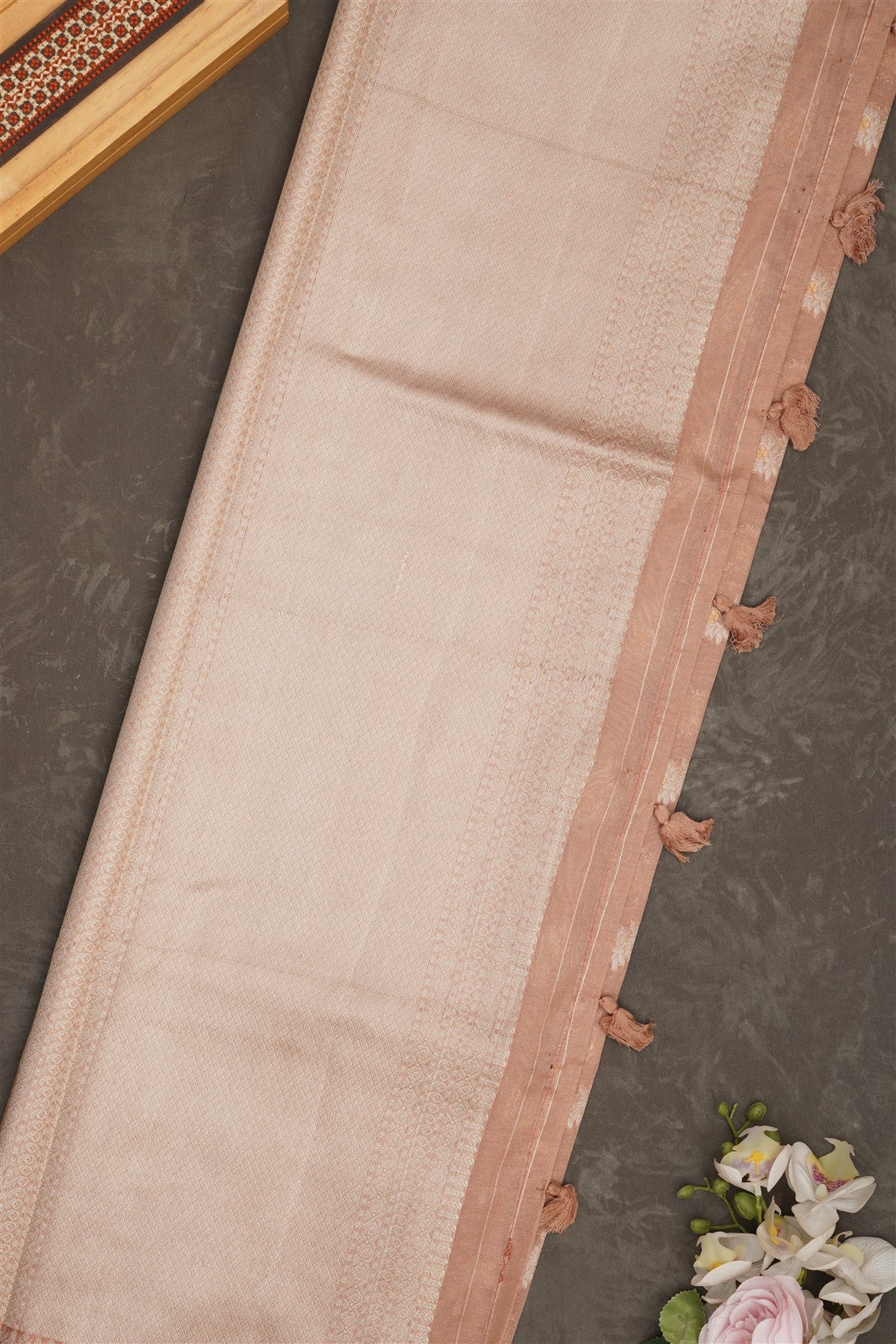 Banarasi Tissue Silk Light Brown Saree