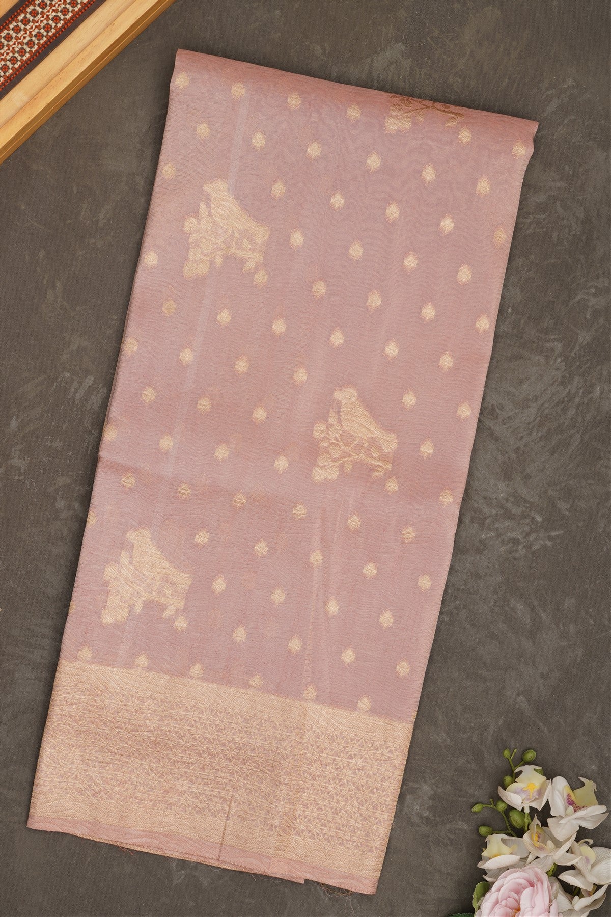 Banarasi Tissue Silk Light Pink Saree
