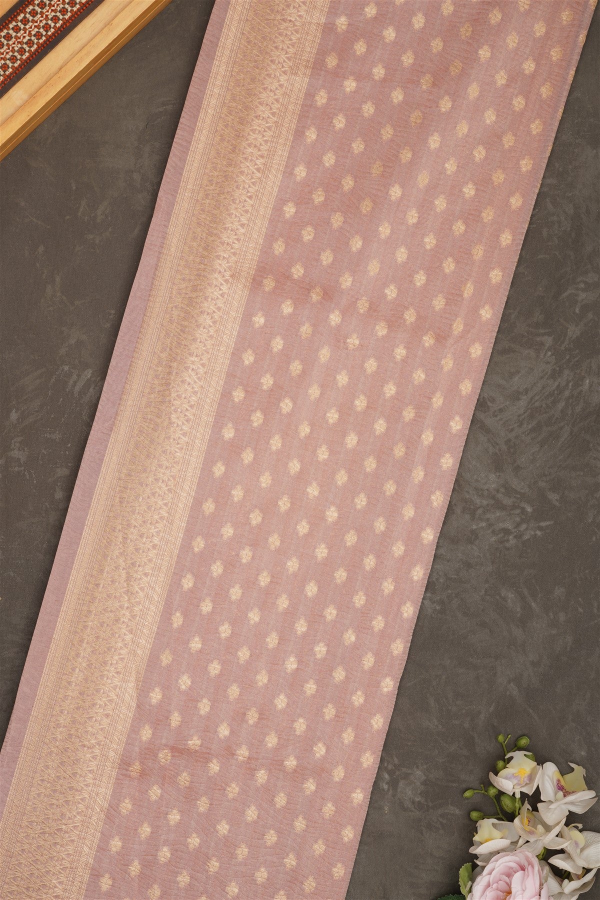 Banarasi Tissue Silk Light Pink Saree
