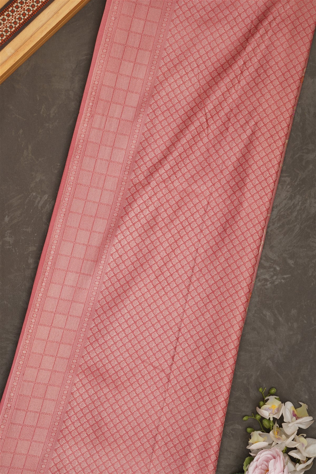 Banarasi Tissue Silk Dusty Pink Saree