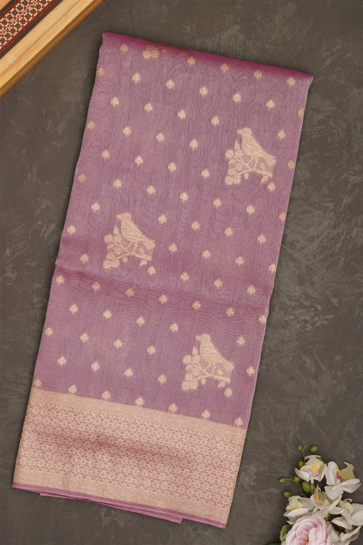 Banarasi Tissue Silk Lavender Saree