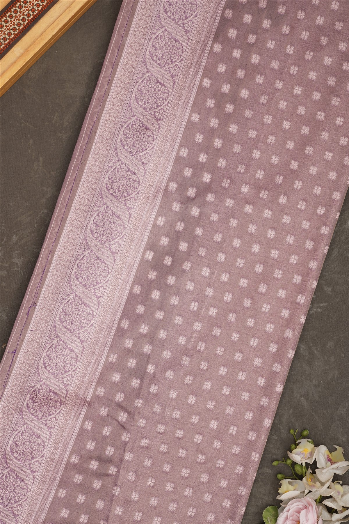 Banarasi Tissue Silk Violet Saree