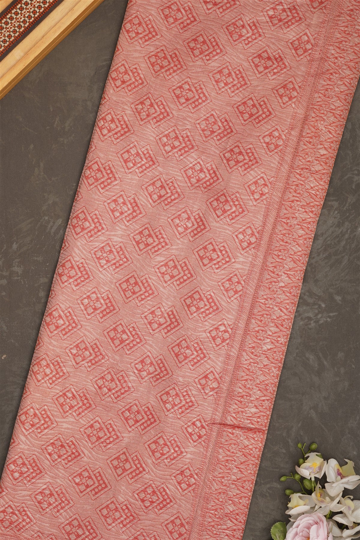 Banarasi Tissue Silk Dark Pink Saree
