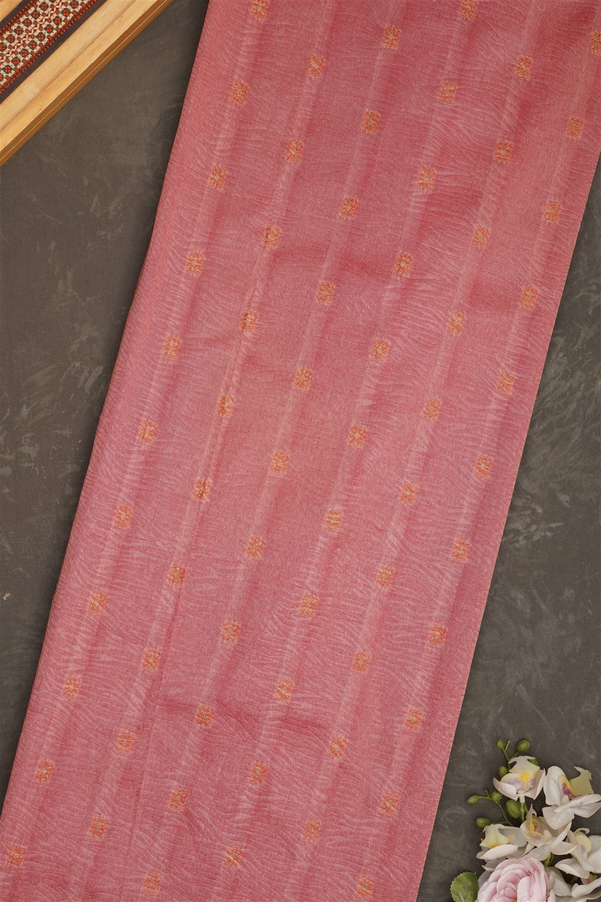 Banarasi Tissue Silk Dark Pink Saree