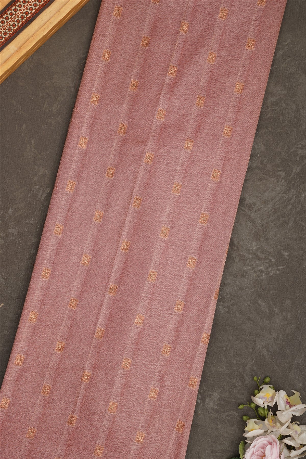 Banarasi Tissue Silk Dusty Pink Saree