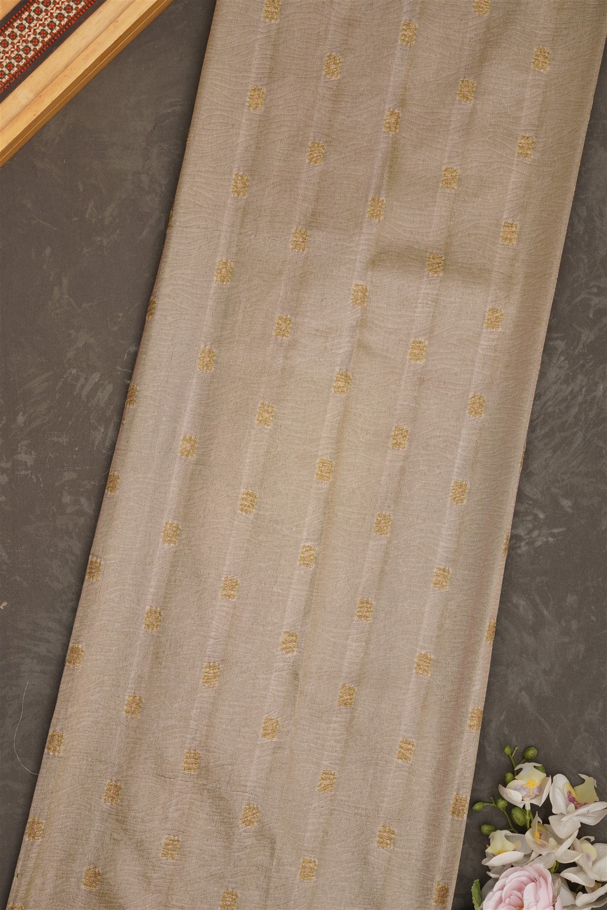 Banarasi Tissue Silk Light Olive Green Saree