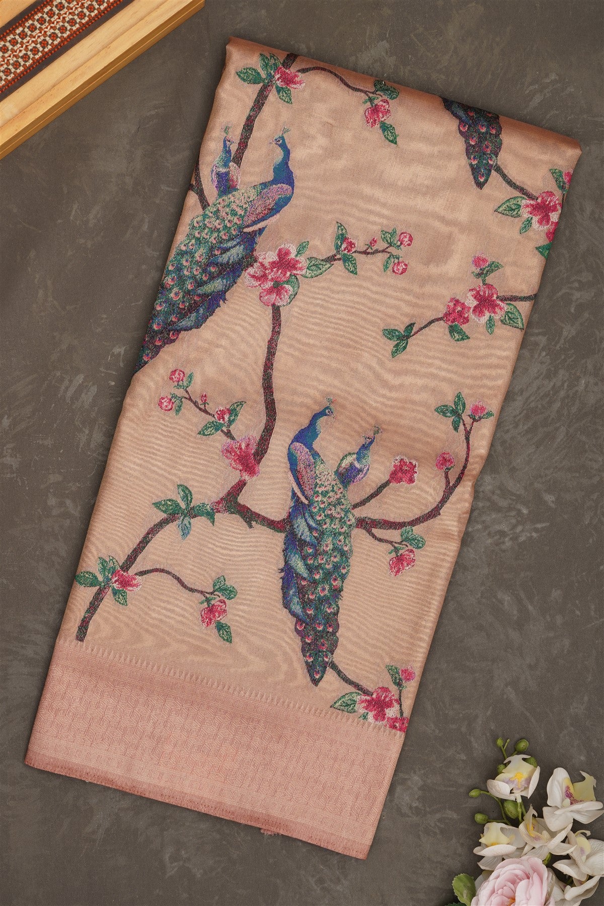 Banarasi Tissue Silk Beige Saree