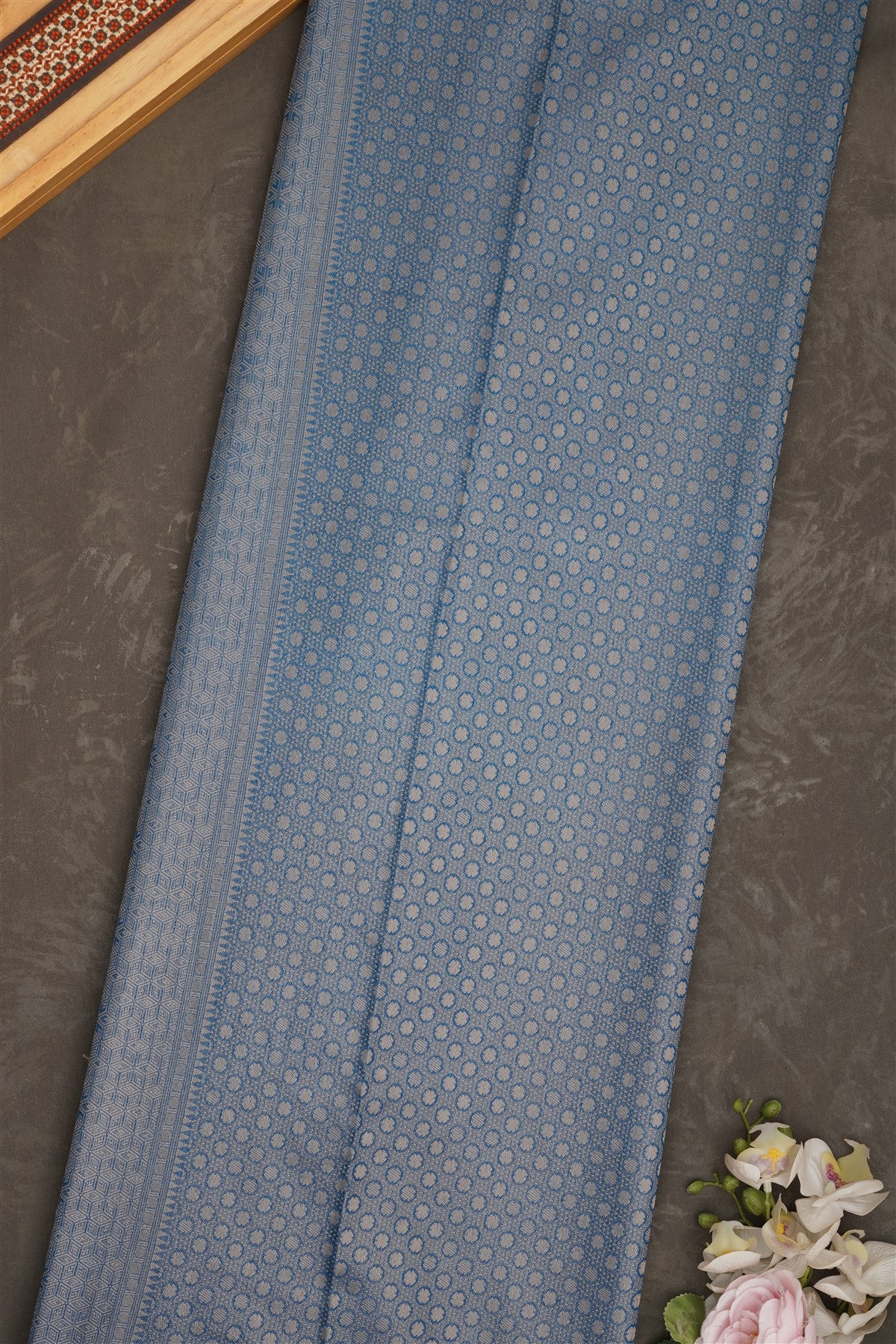 Banarasi Tissue Silk Dark Blue Saree