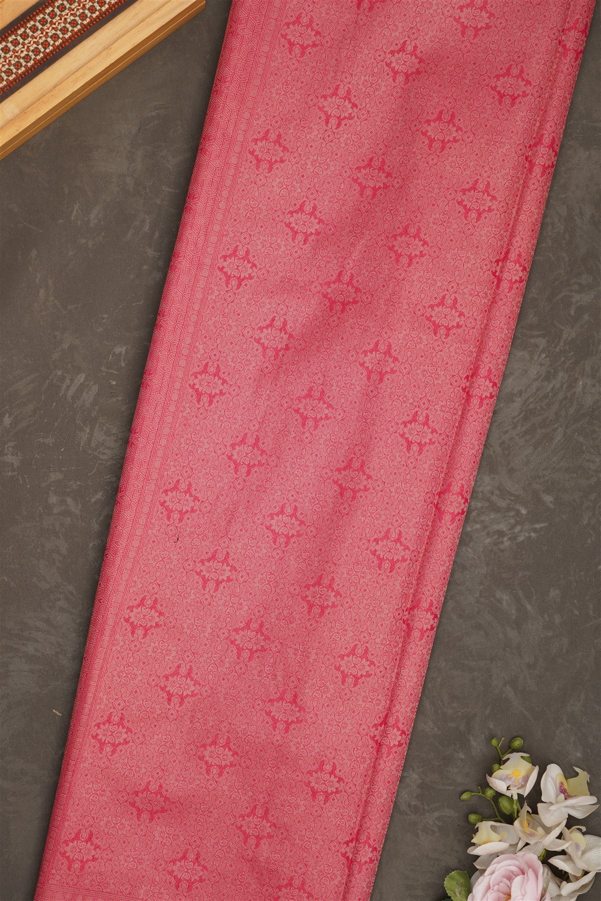 Banarasi Tissue Silk Dark Pink Saree