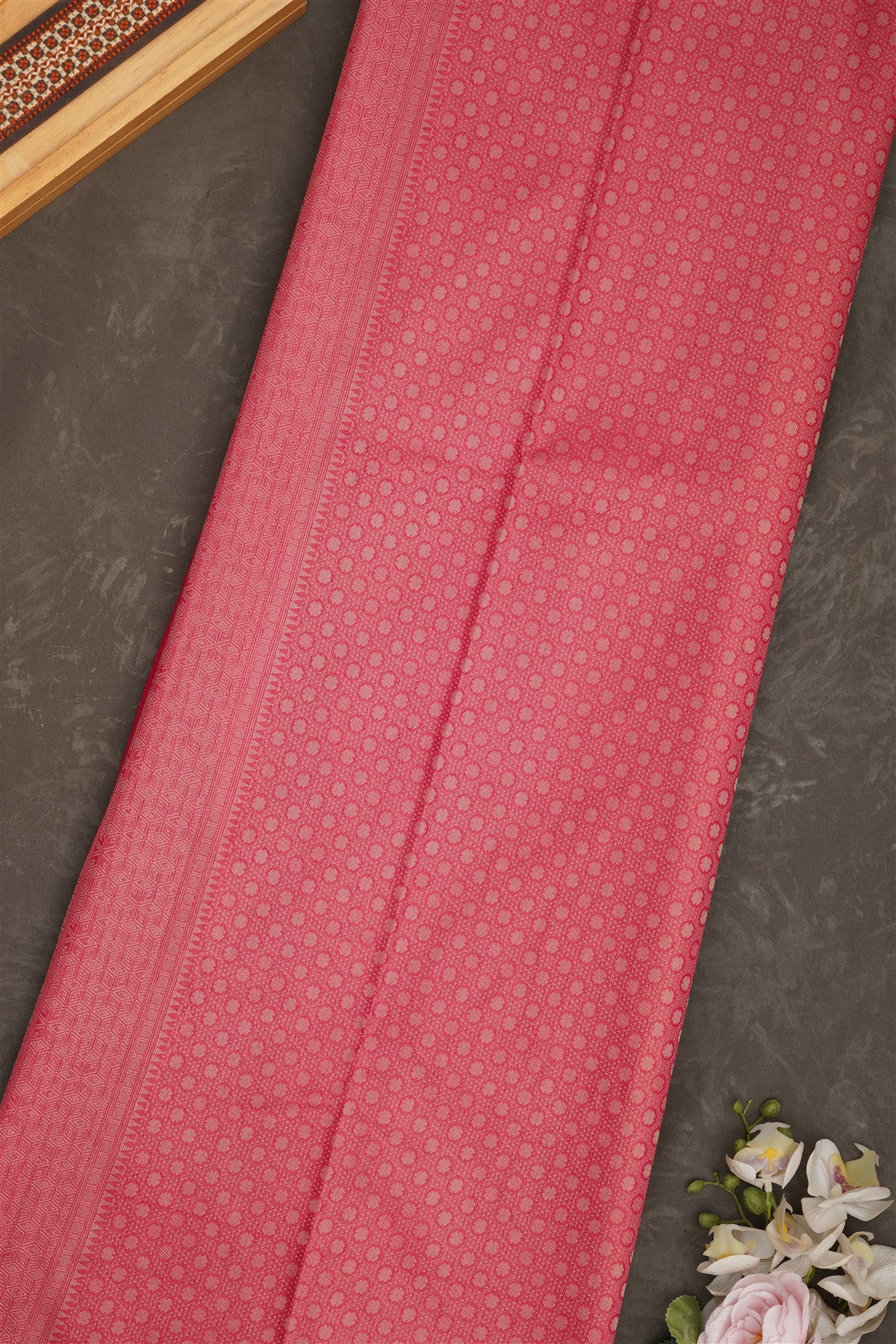 Banarasi Tissue Silk Dark Pink Saree