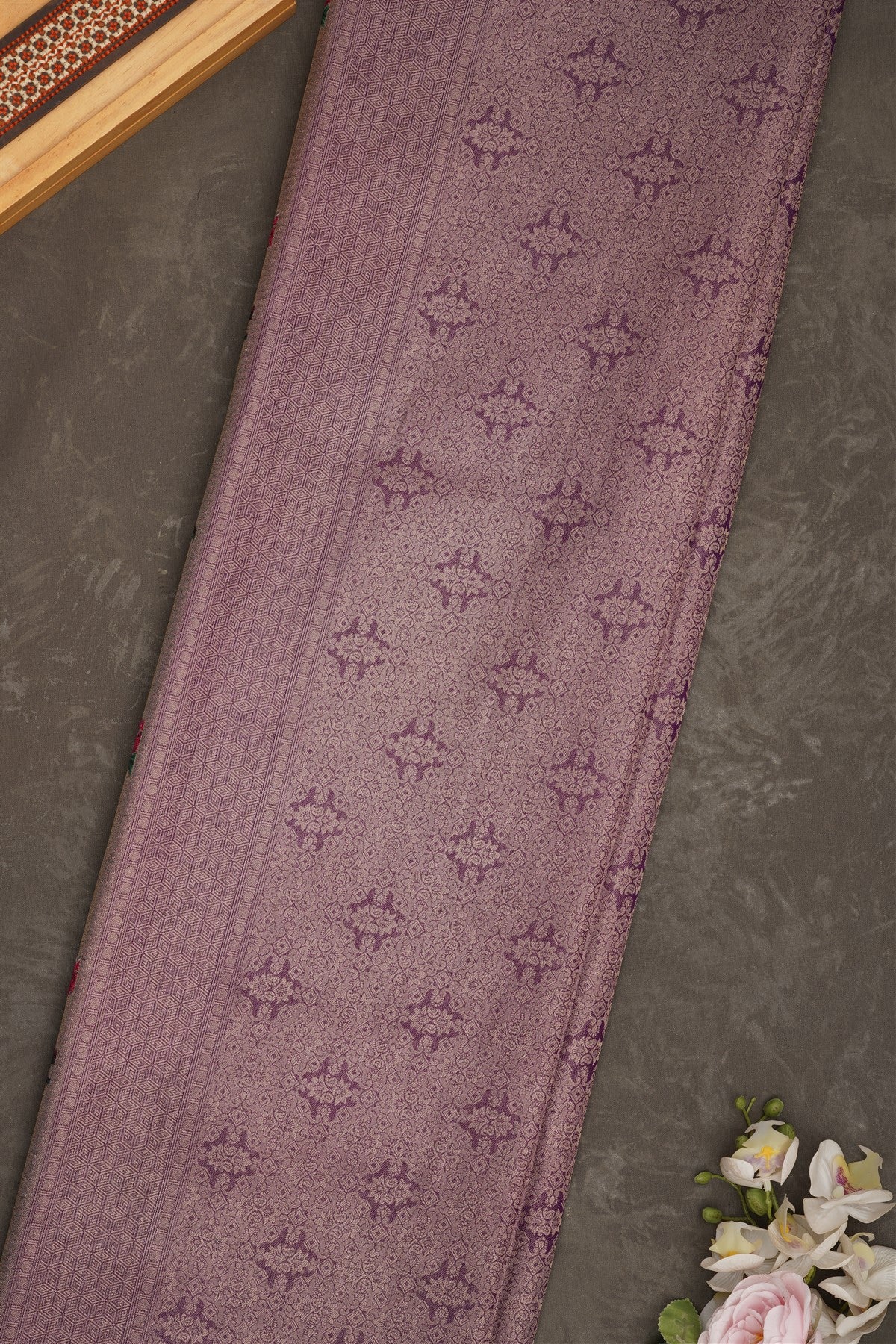 Banarasi Tissue Silk Dark Purple Saree