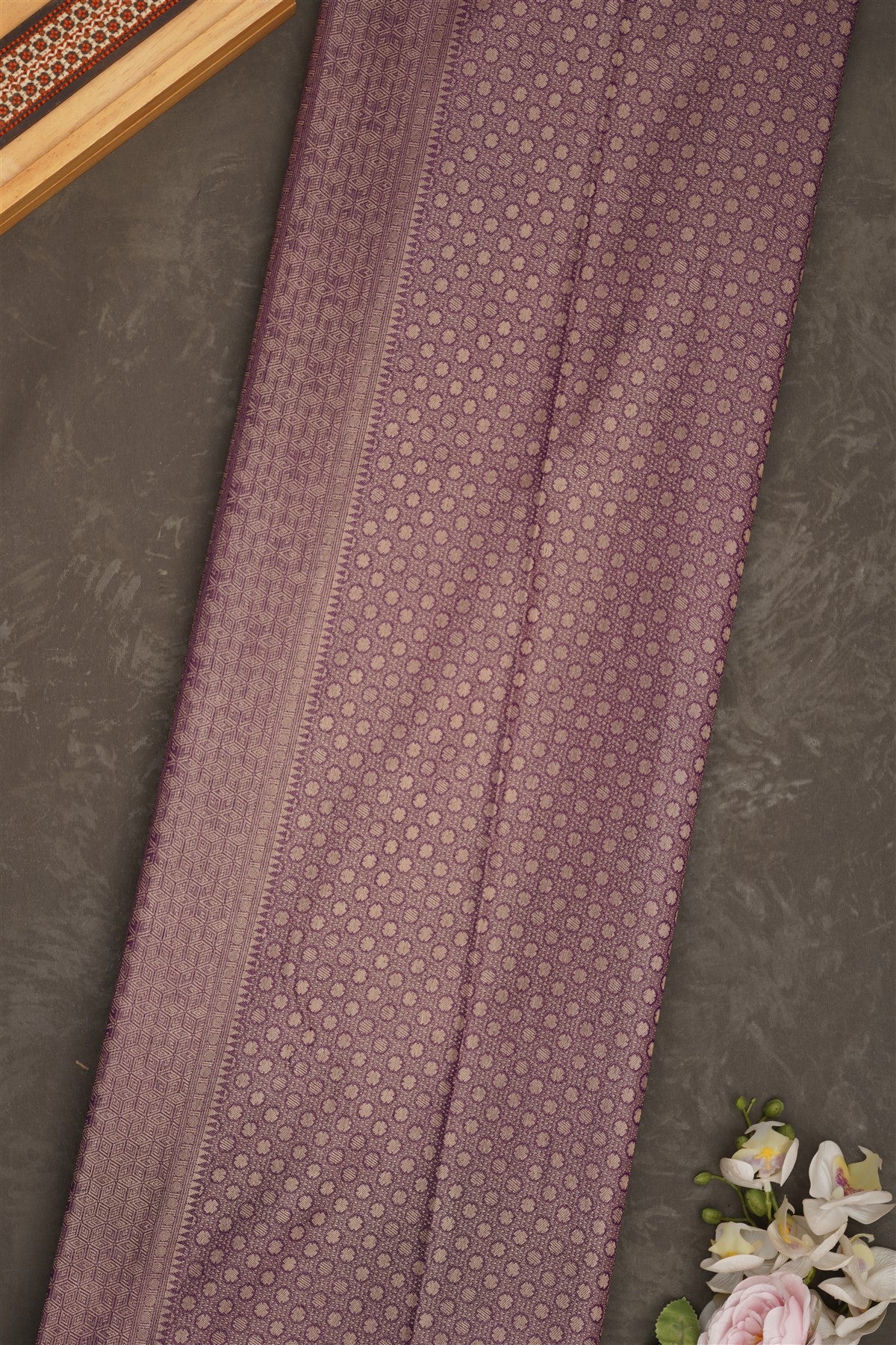 Banarasi Tissue Silk Dark Purple Saree