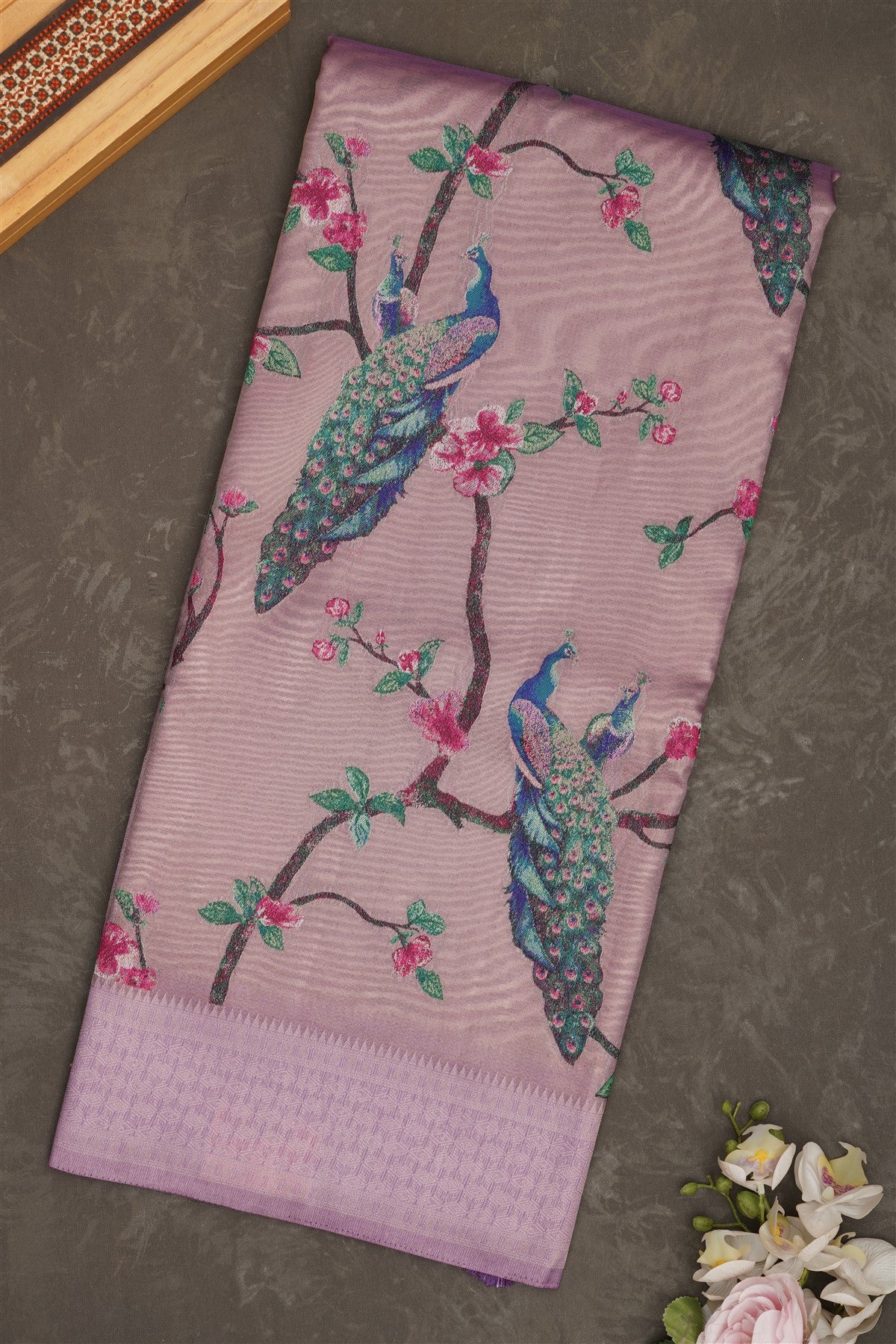Banarasi Tissue Silk Lavender Saree