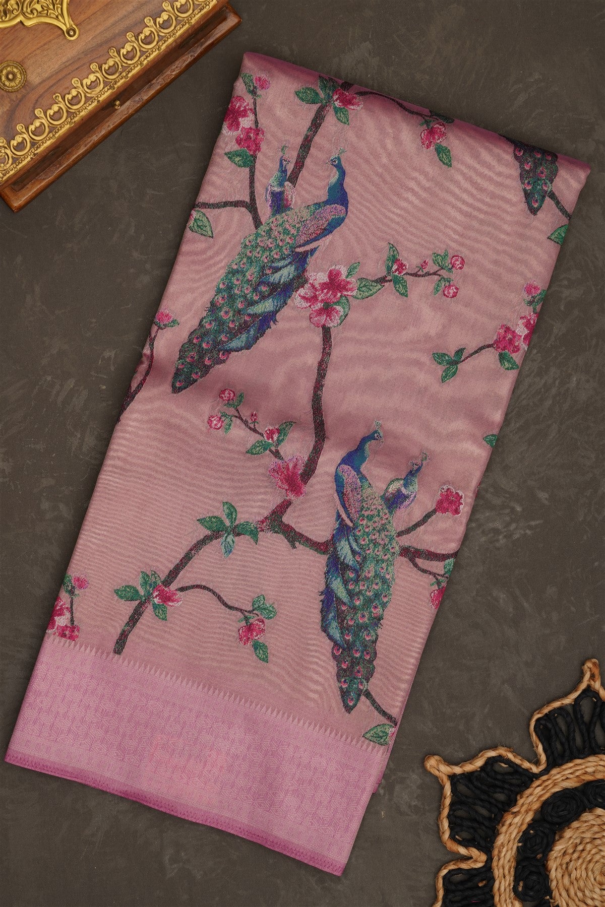 Banarasi Tissue Silk Light Purple Saree