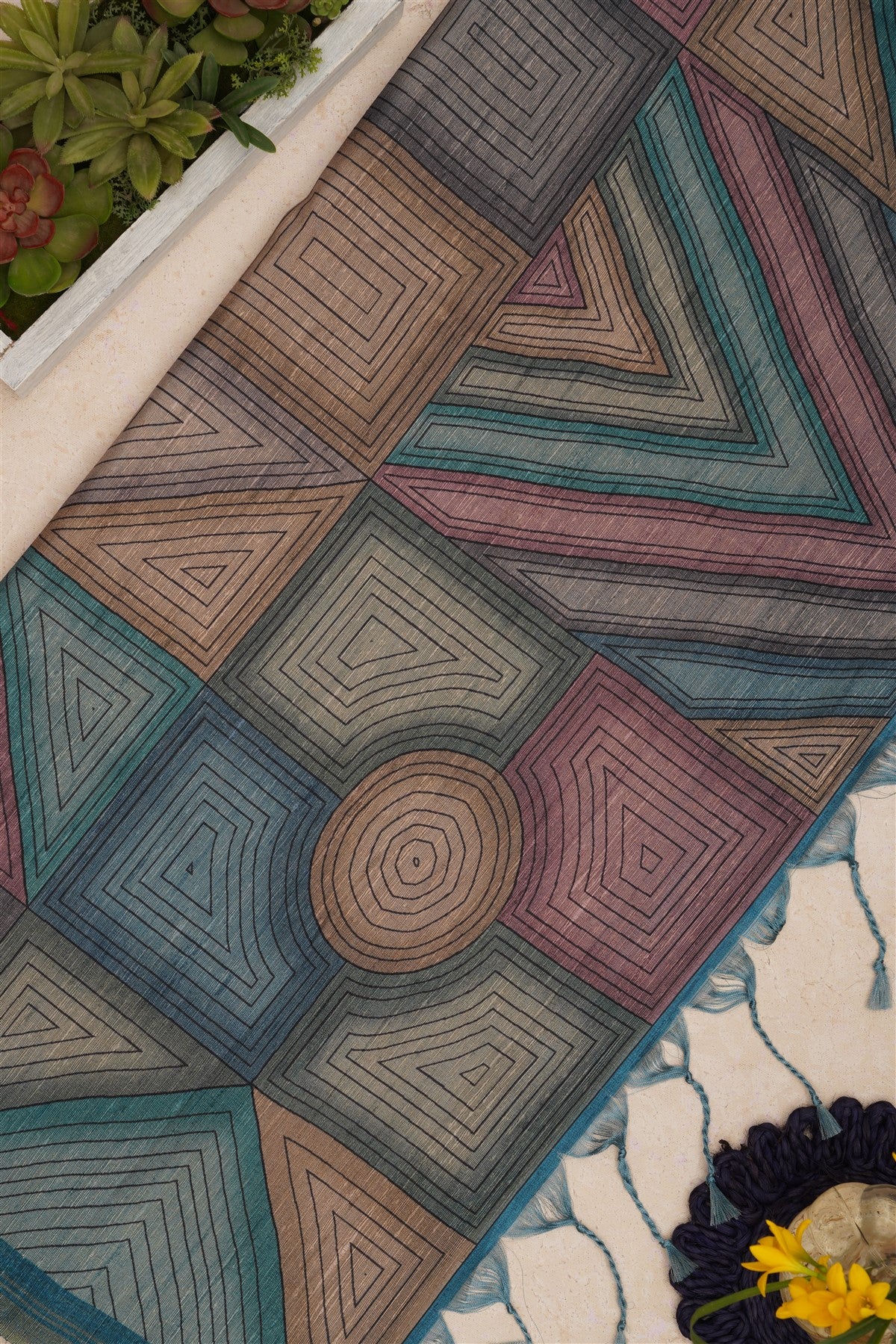 Bhagalpur Tussar Silk Light Blue Saree