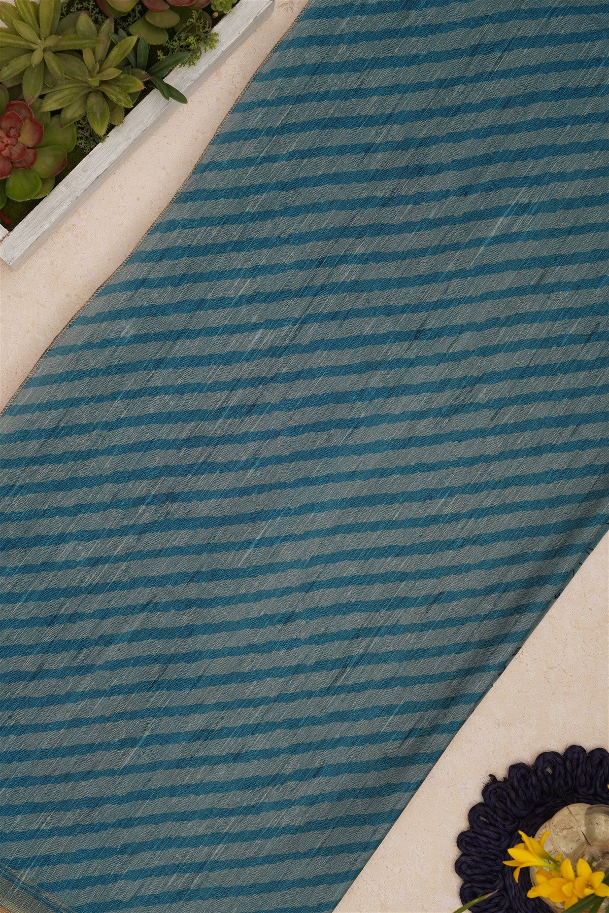 Bhagalpur Tussar Silk Light Blue Saree