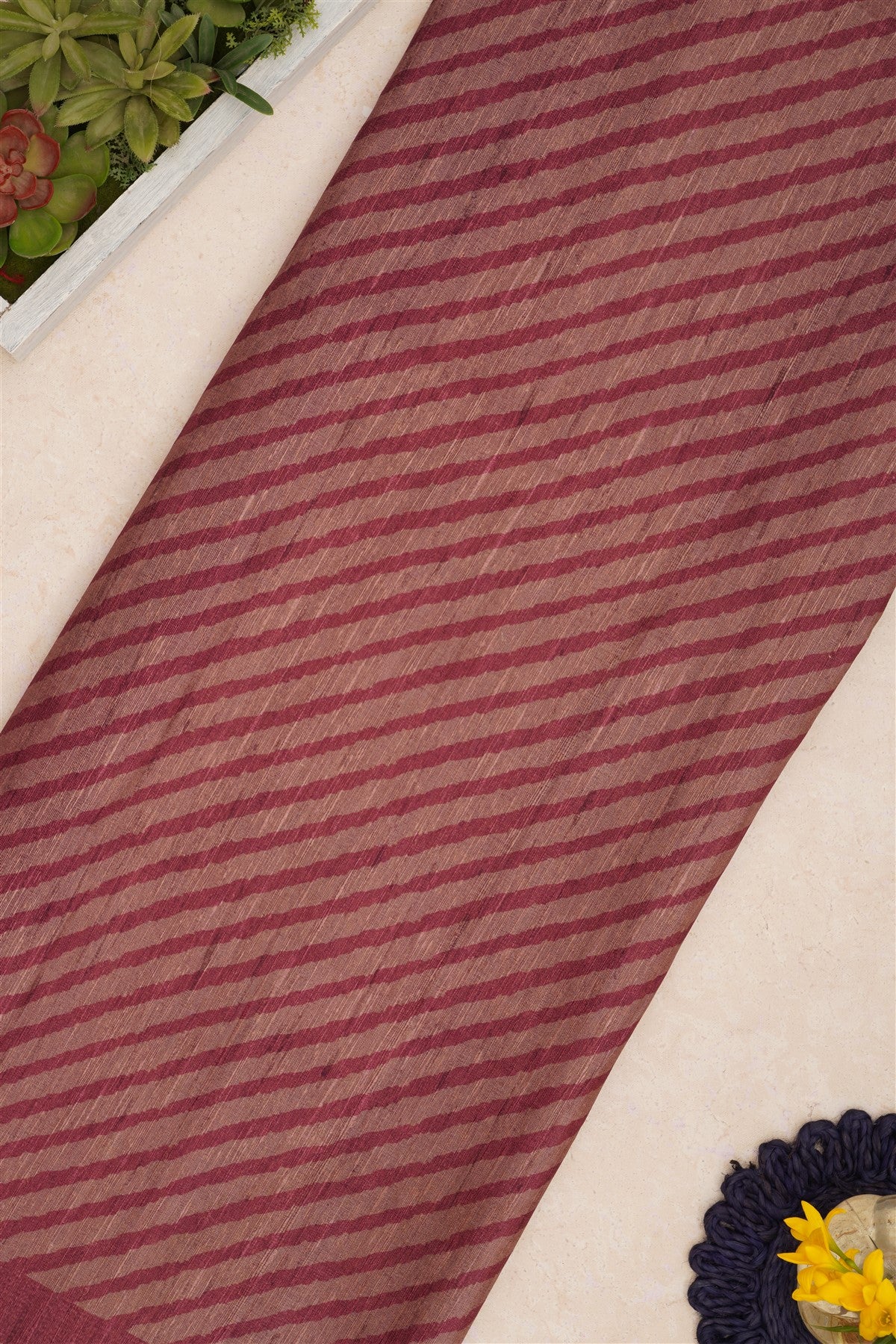 Bhagalpur Tussar Silk Light Purple Saree