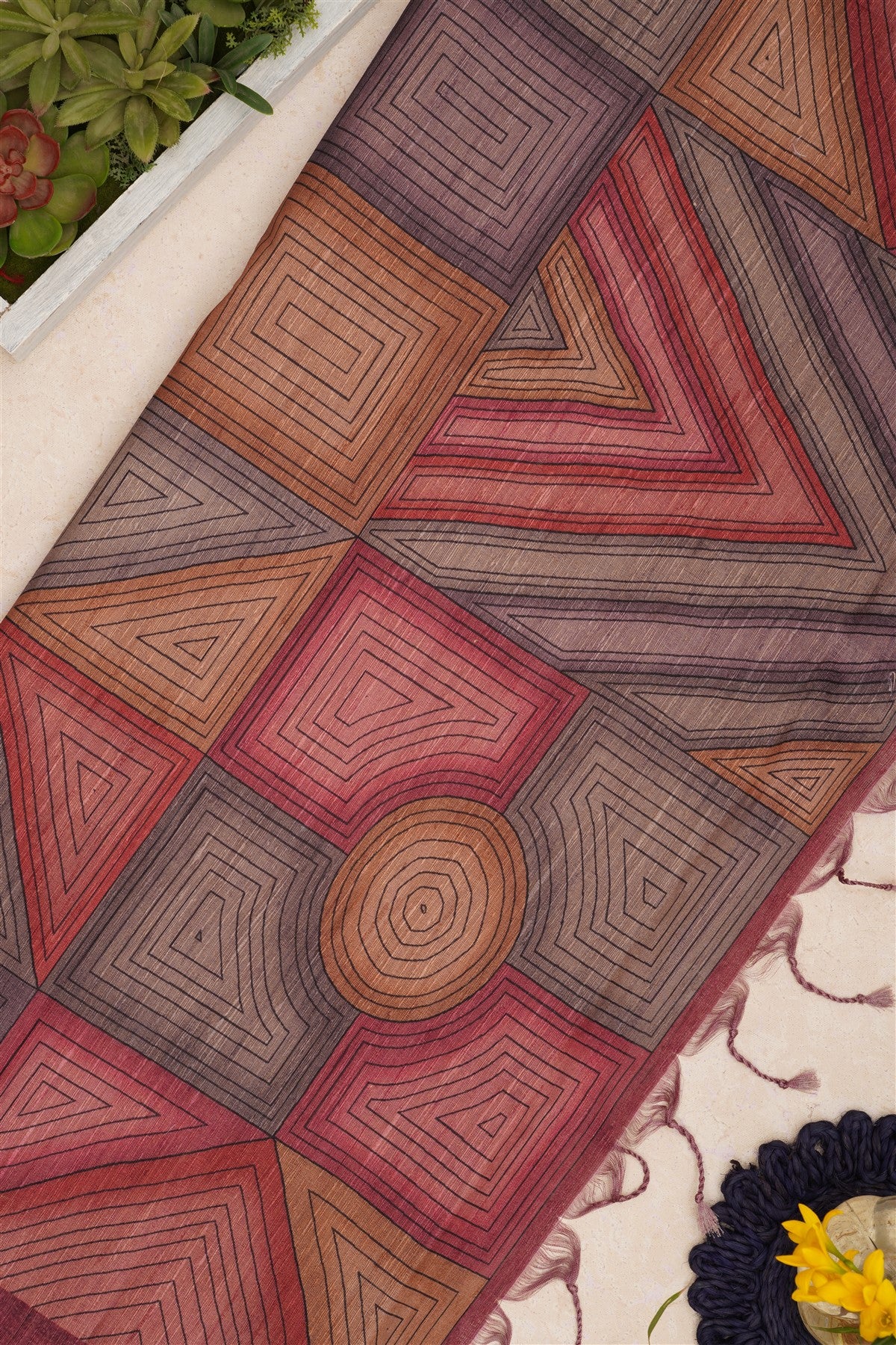 Bhagalpur Tussar Silk Light Purple Saree