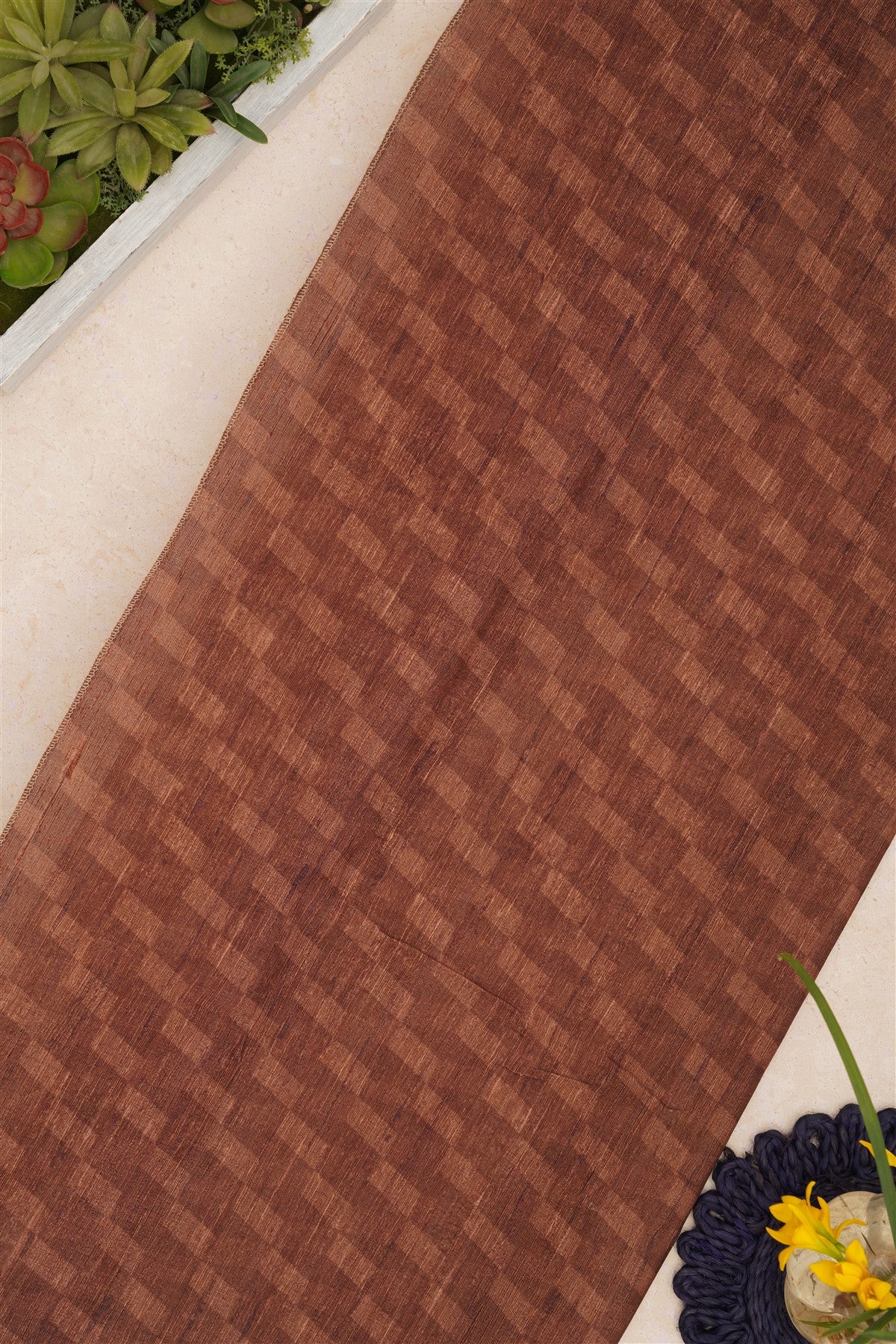 Bhagalpur Tussar Silk Light Brown Saree