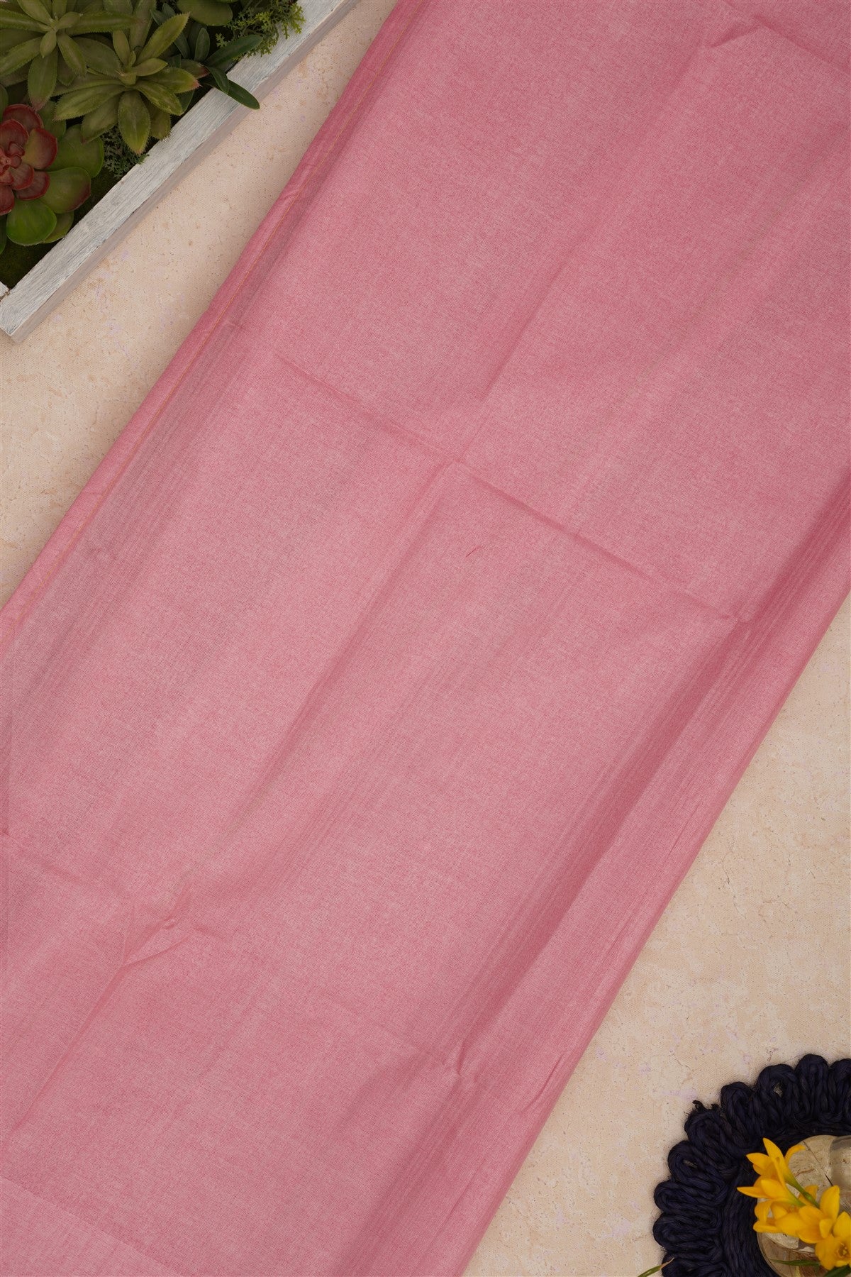 Bhagalpur Tussar Silk Light Pink Saree