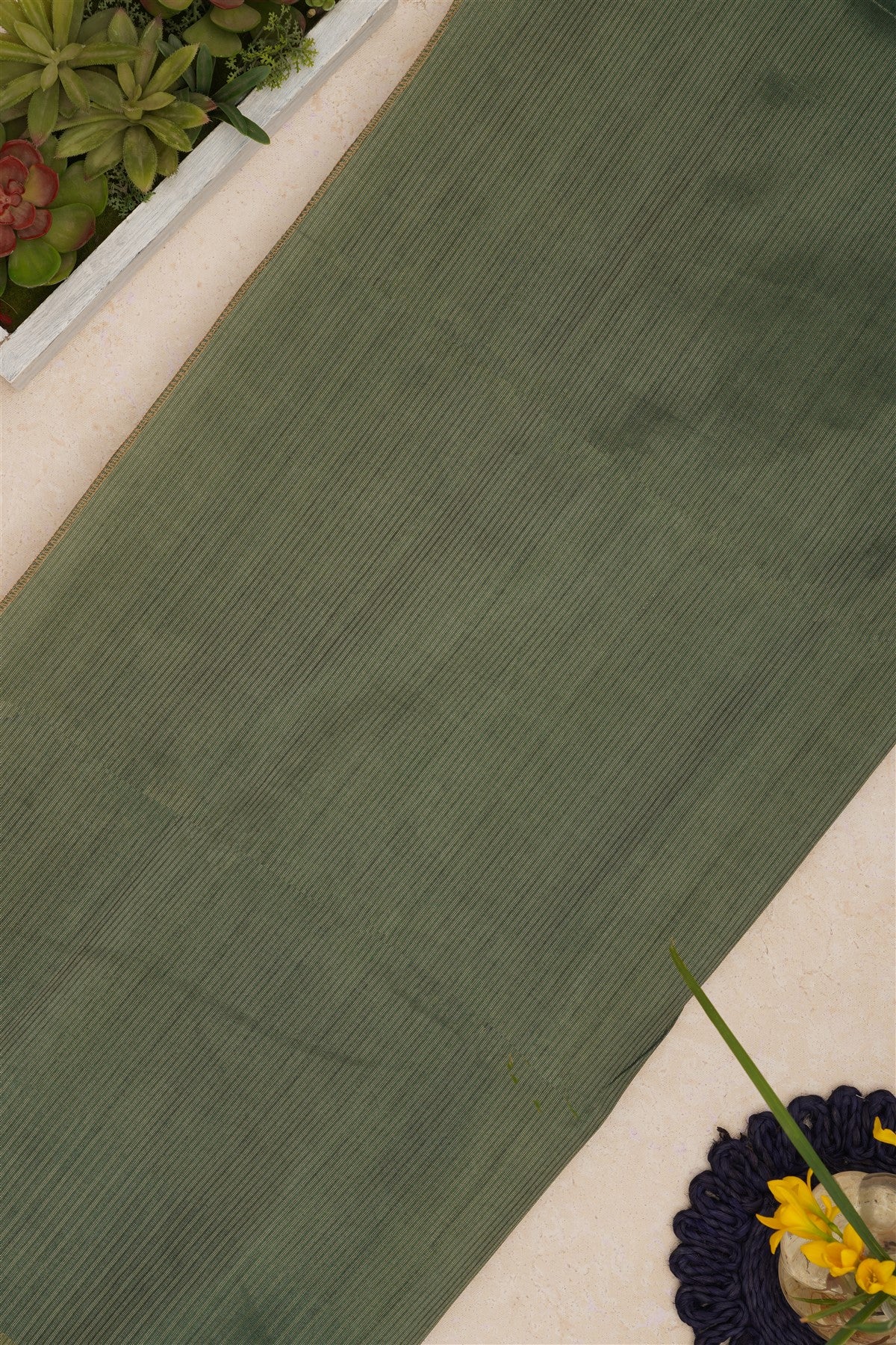 Bhagalpur Tussar Silk Dark Green Saree