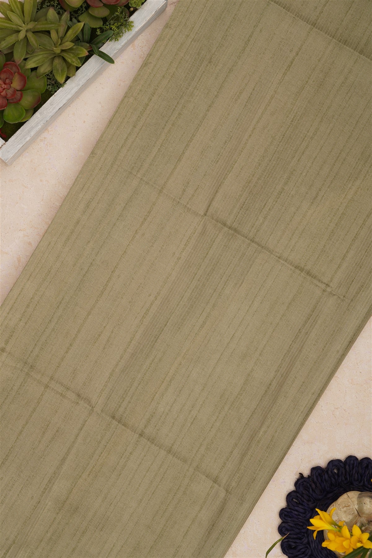 Bhagalpur Tussar Silk Light Green Saree