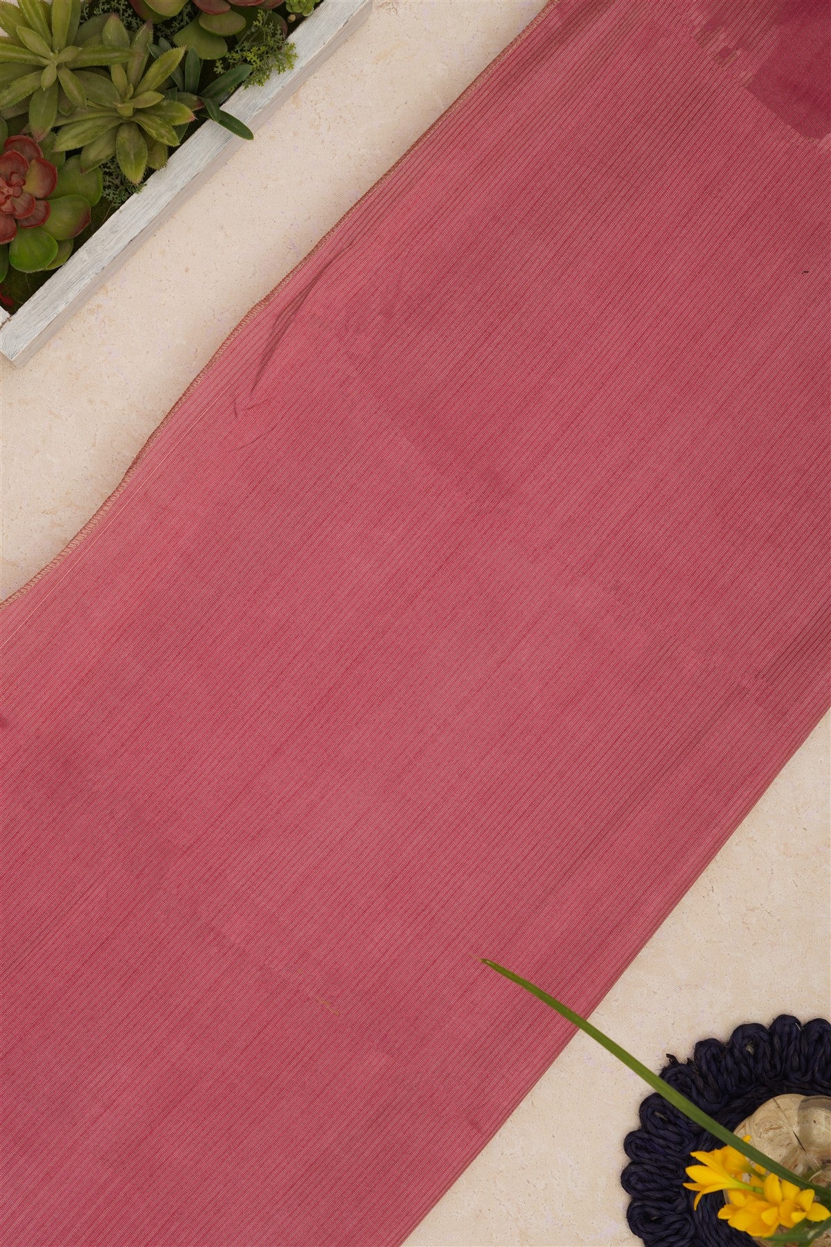Bhagalpur Tussar Silk Pink Saree