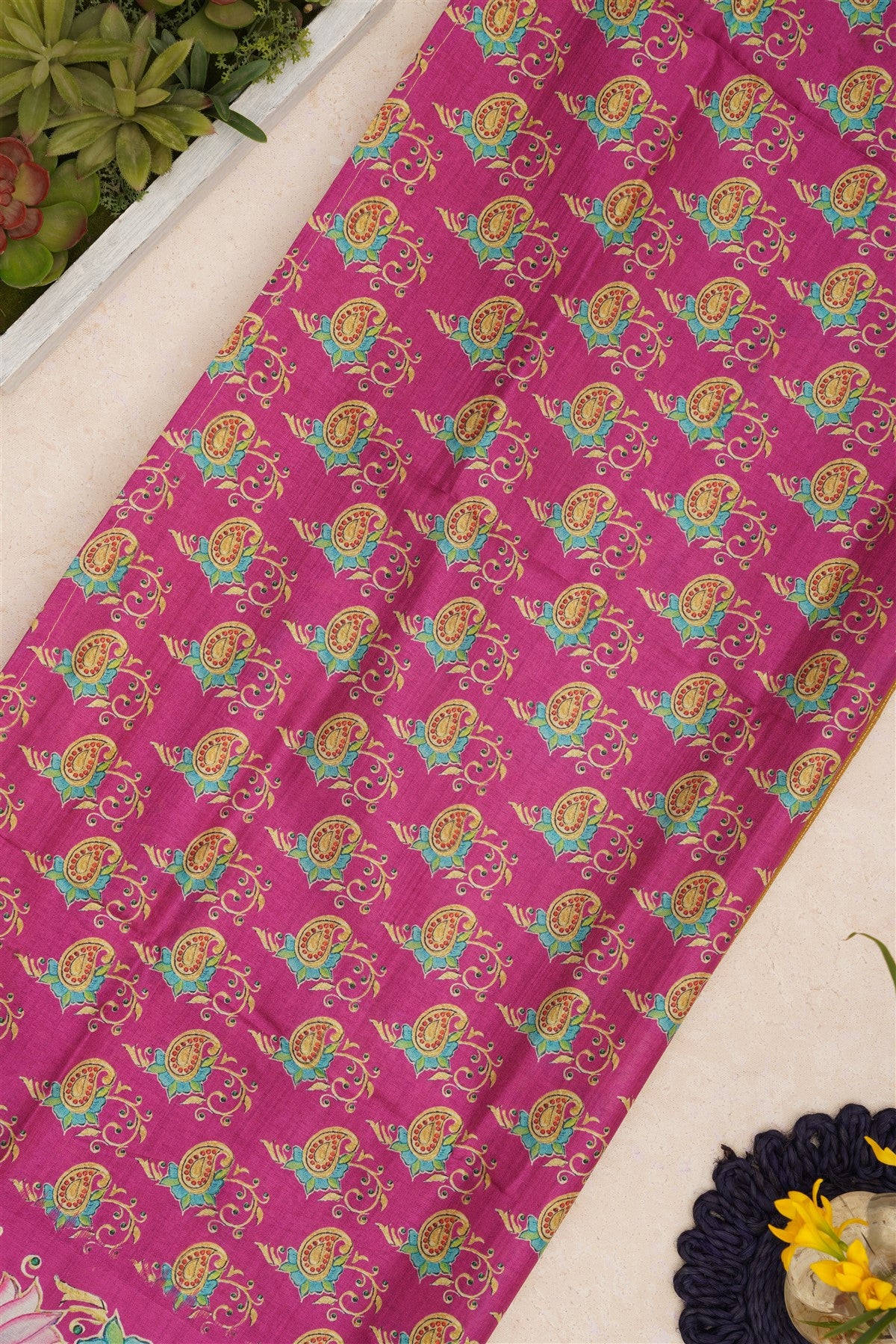 Bhagalpur Tussar Silk Olive Green Saree