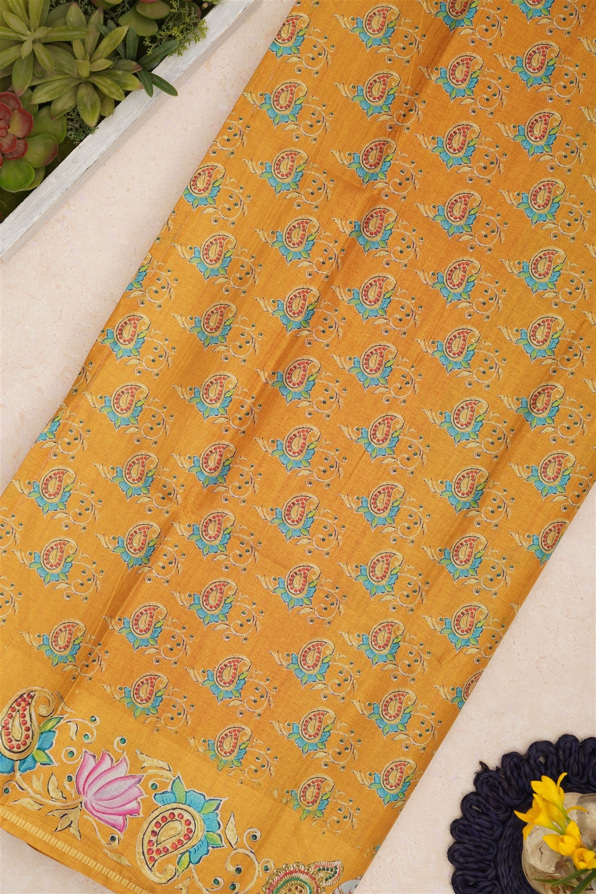 Bhagalpur Tussar Silk Pink Saree